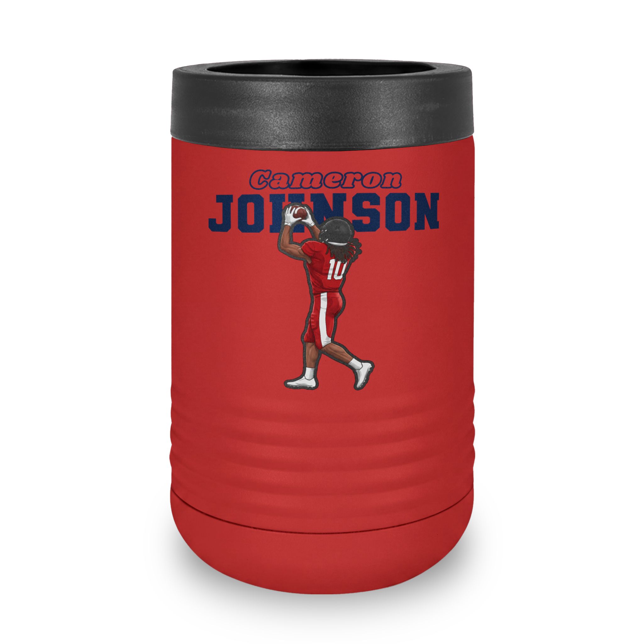 Stainless Can Cooler — character_name_arch in Red