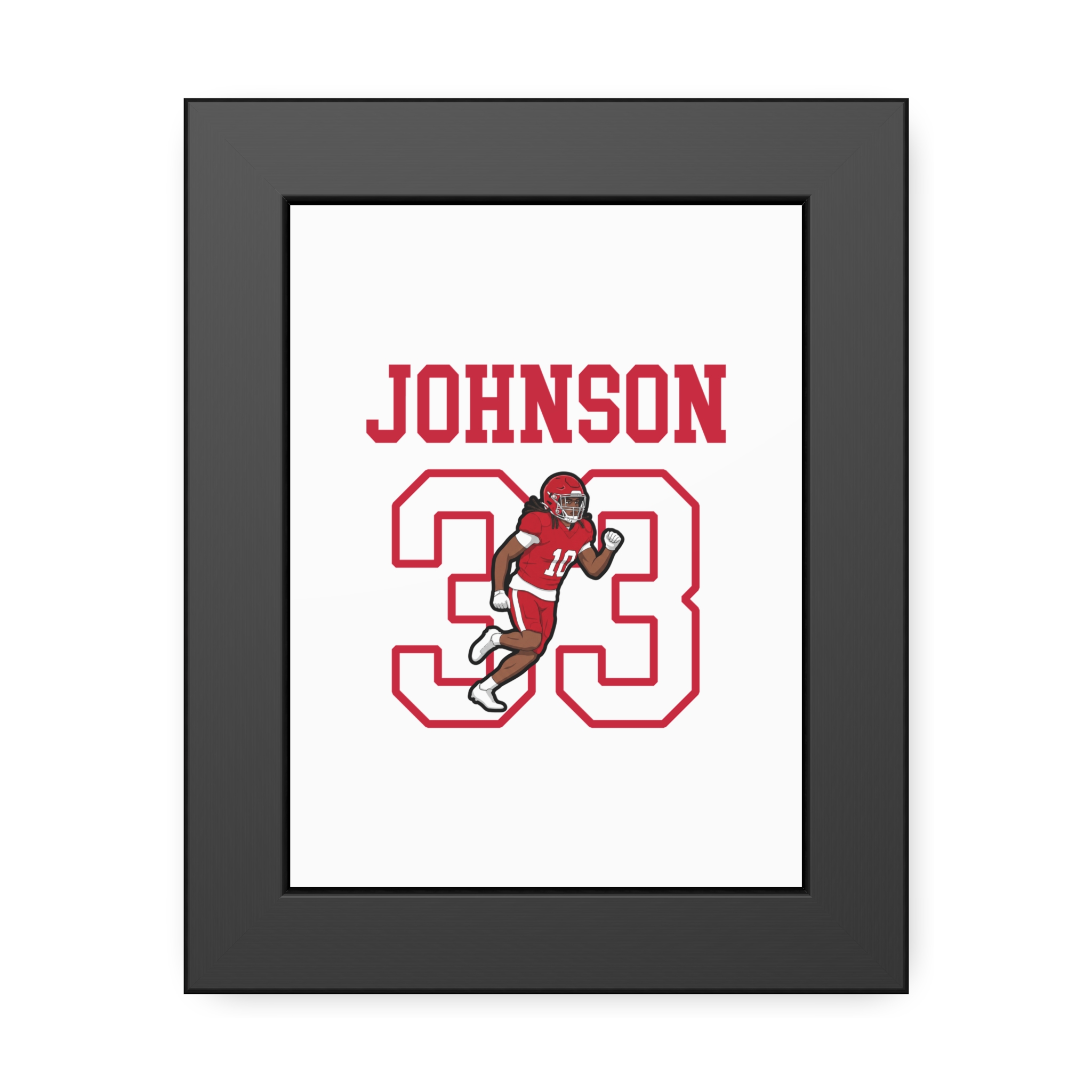 Framed Poster — character_shirsey in Black