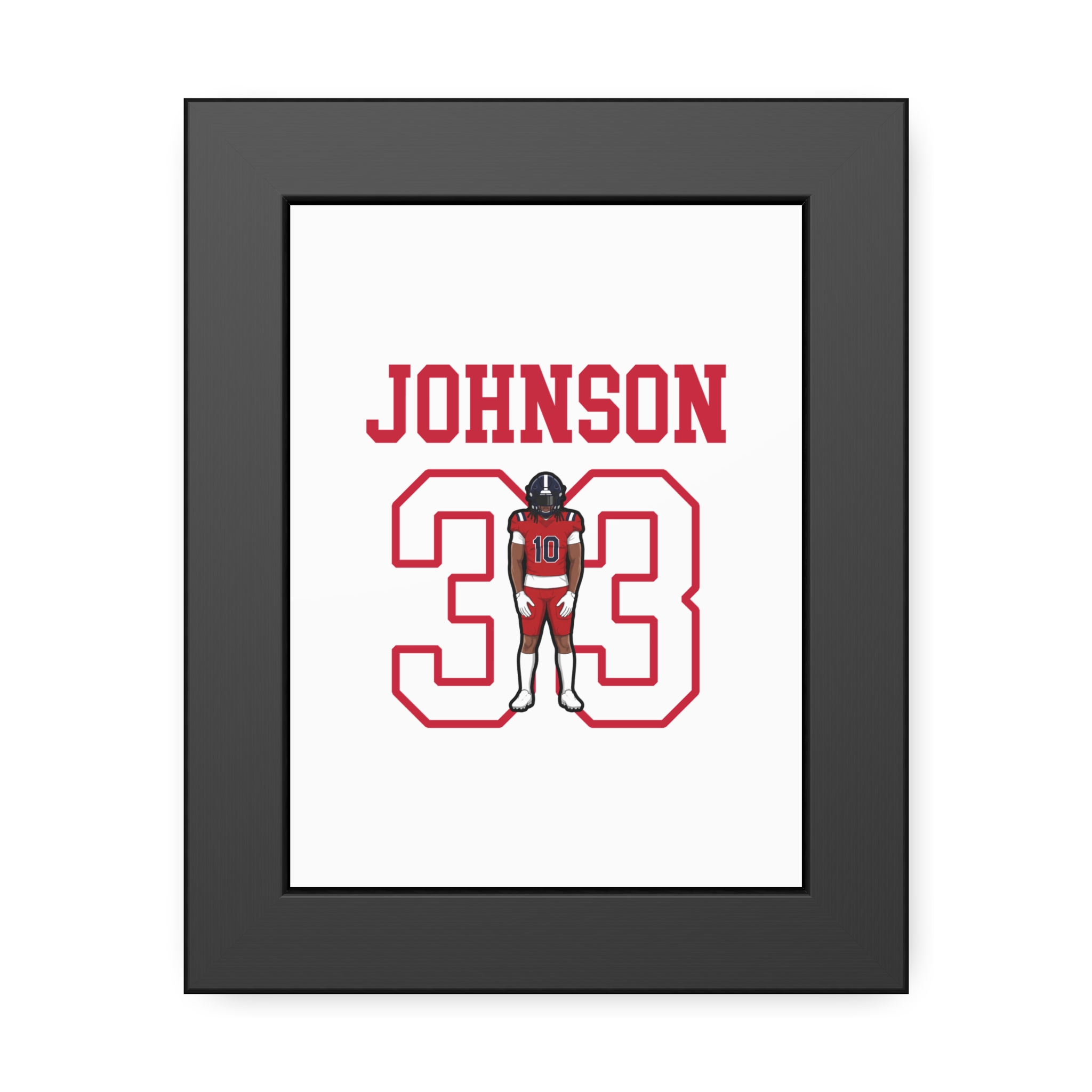 Framed Poster — character_shirsey in Black