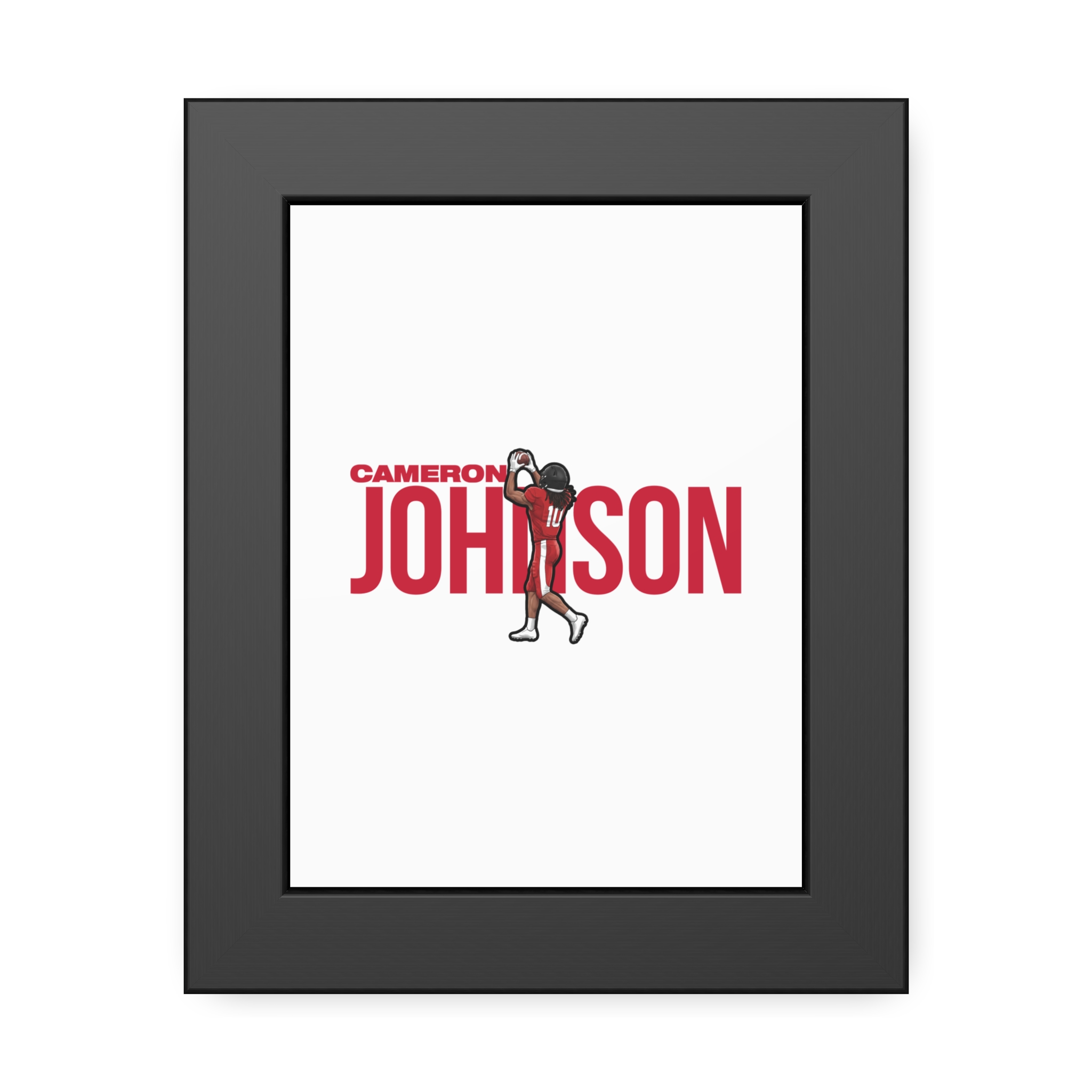 Framed Poster — character_player_name in Black
