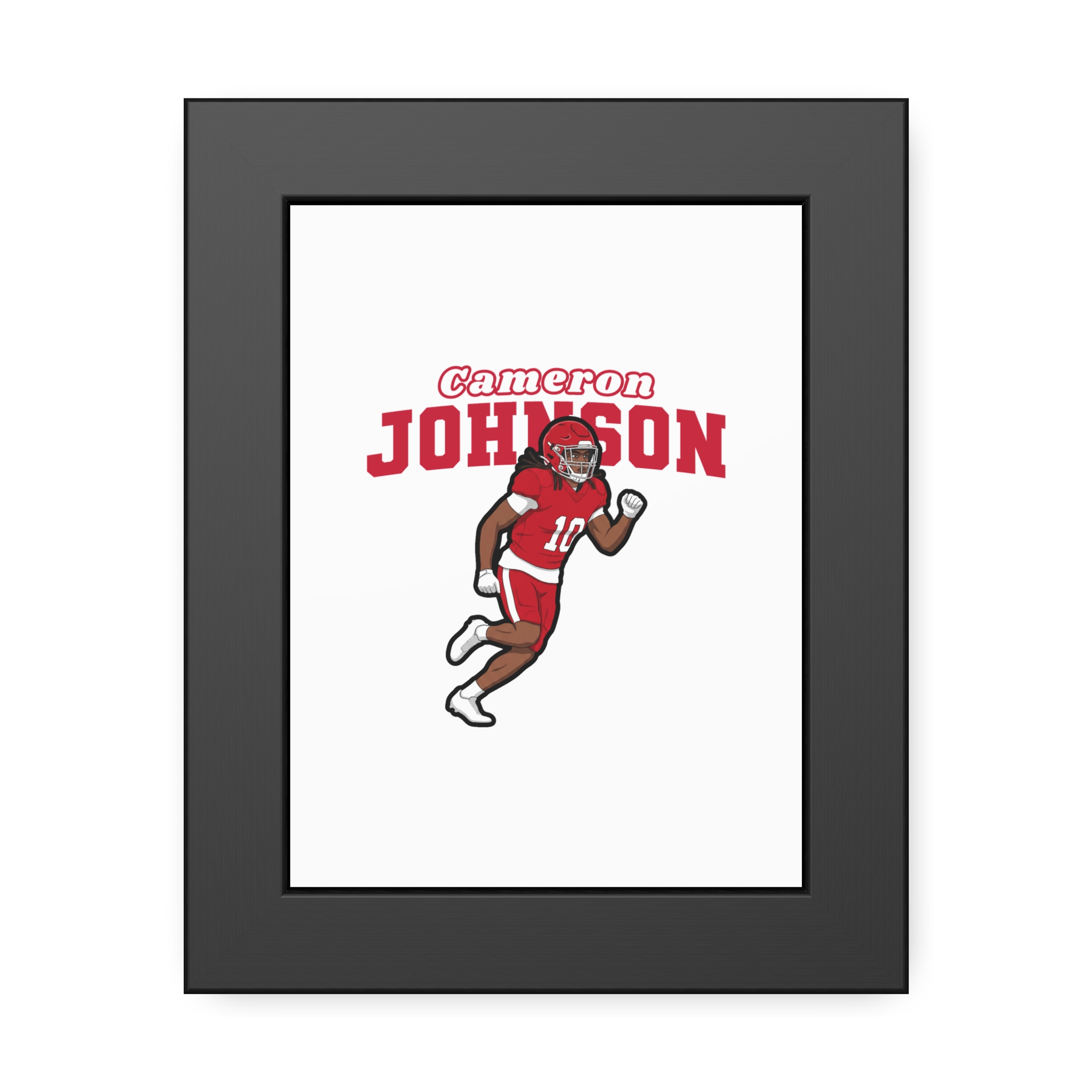 Framed Poster — character_name_arch in Black