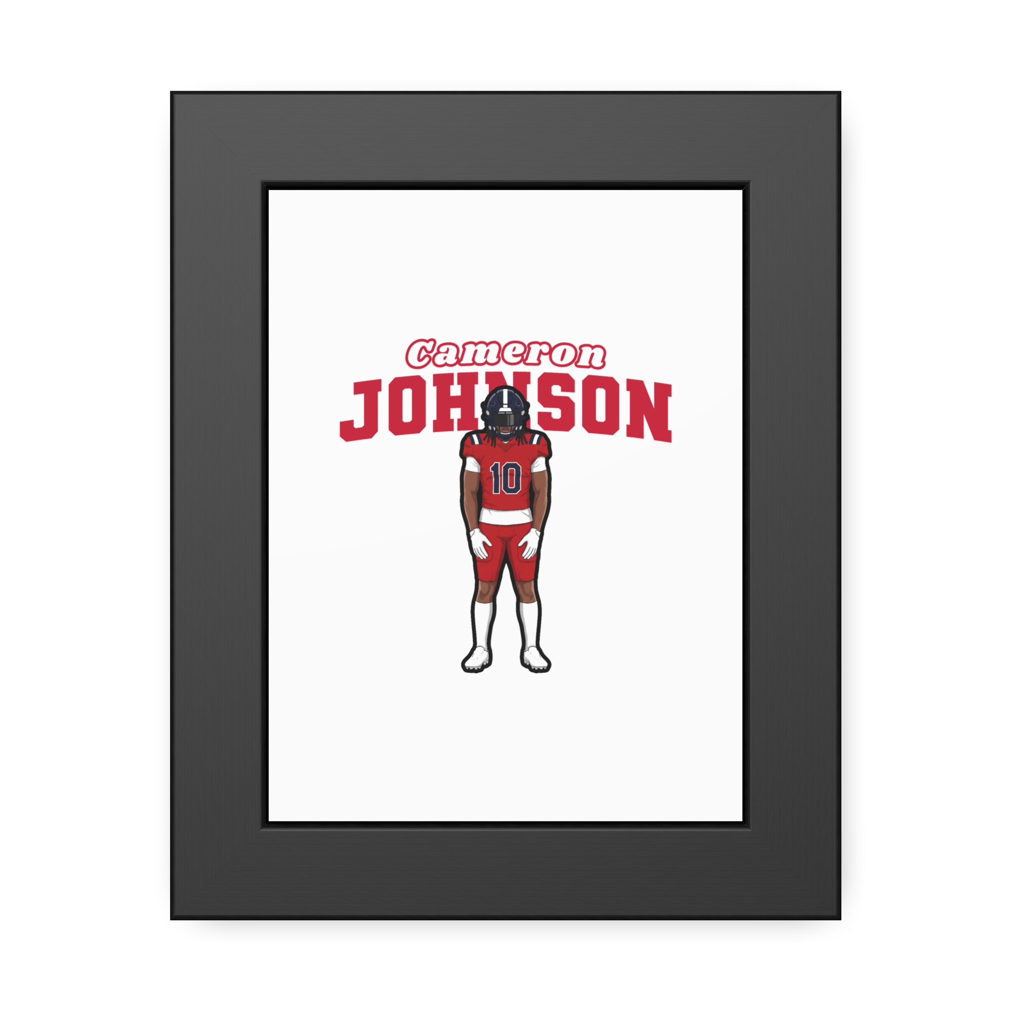 Framed Poster — character_name_arch in Black