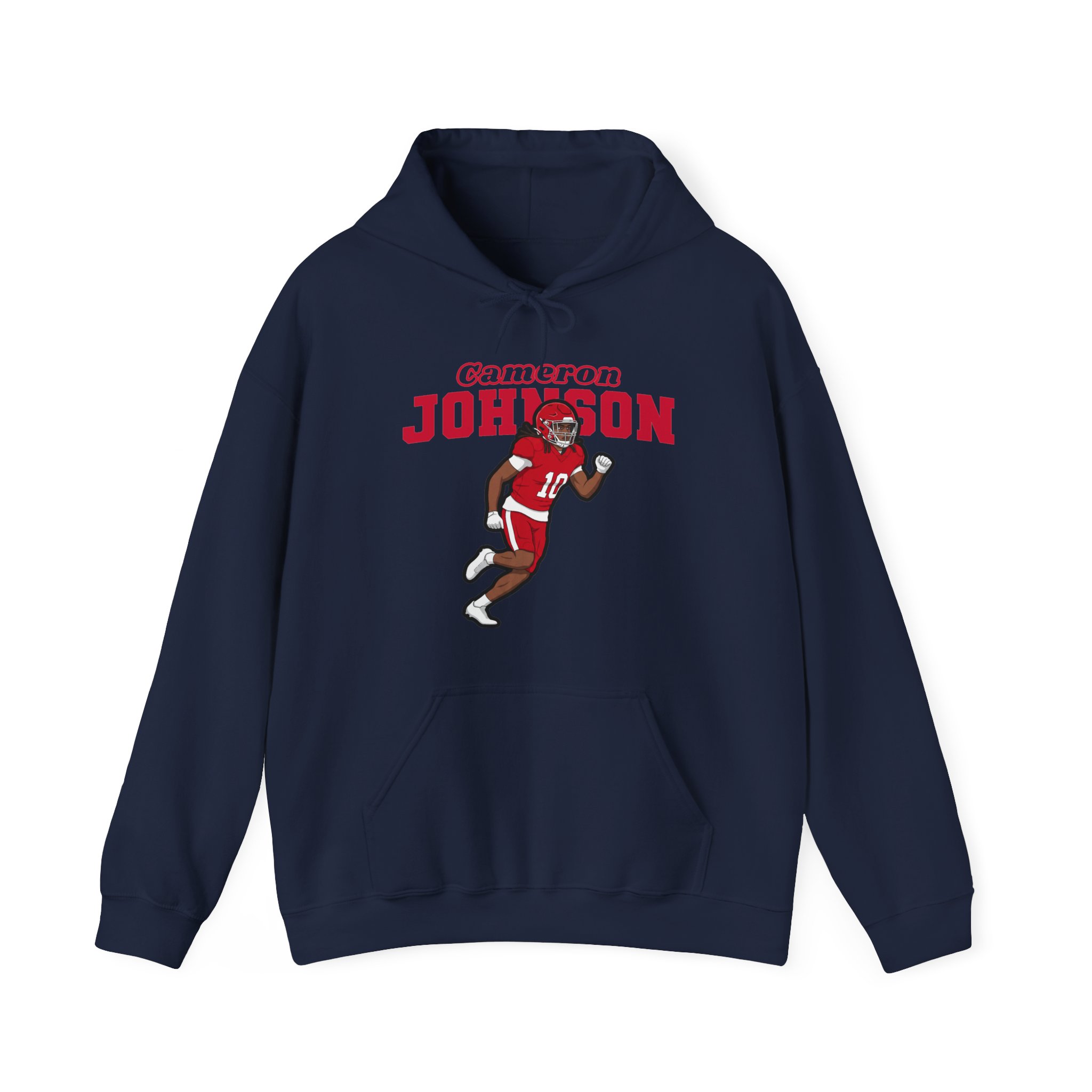 Hoodie — character_name_arch in Navy