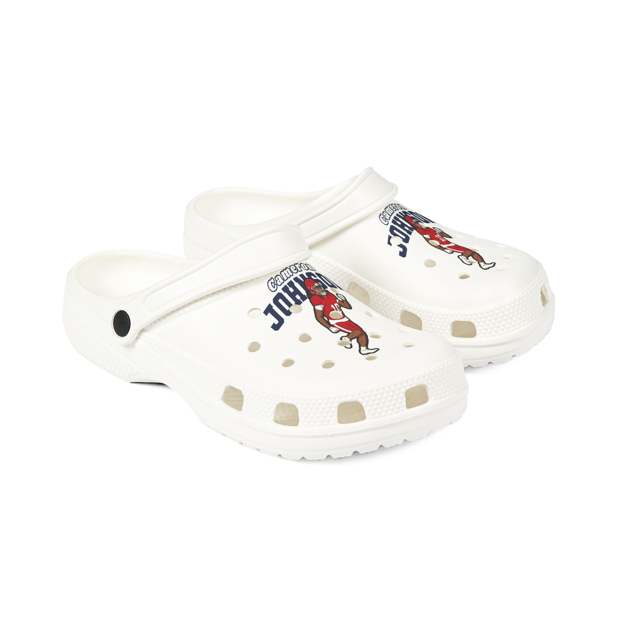 Rubber Clogs — character_name_arch in White