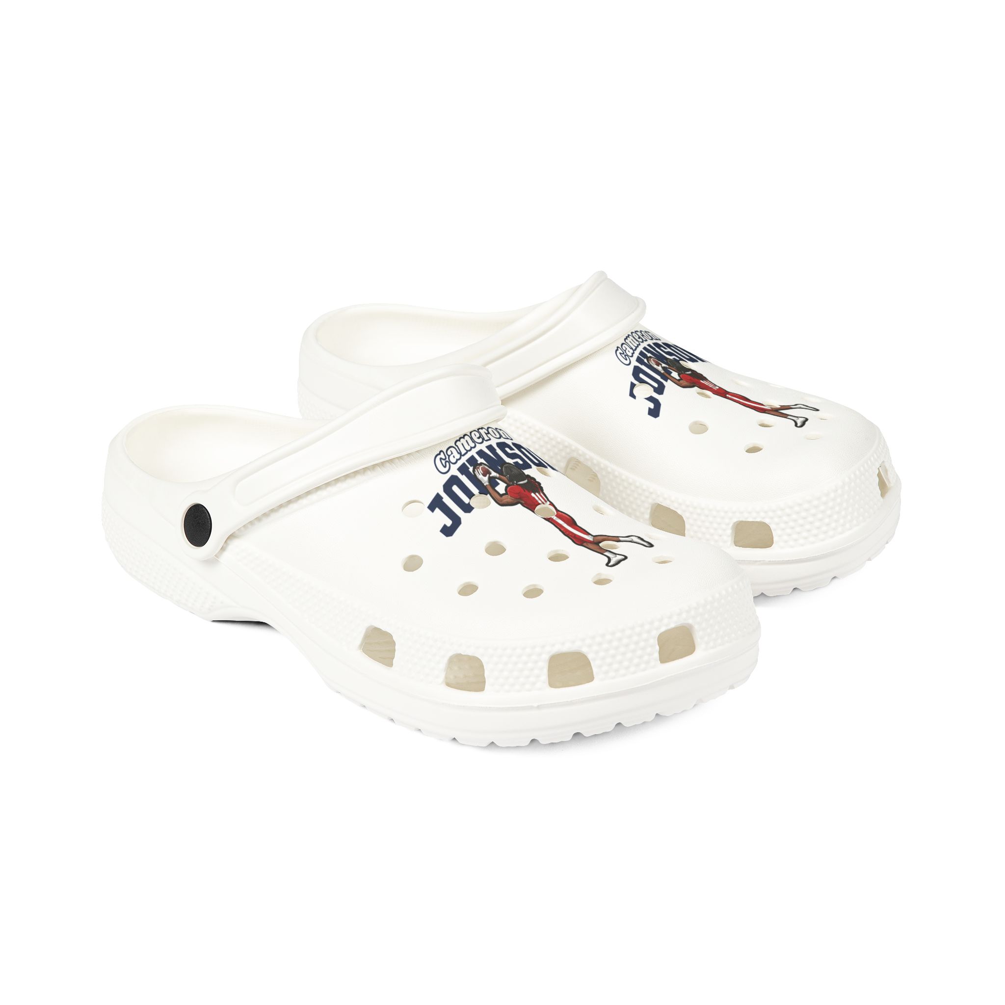 Rubber Clogs — character_name_arch in White
