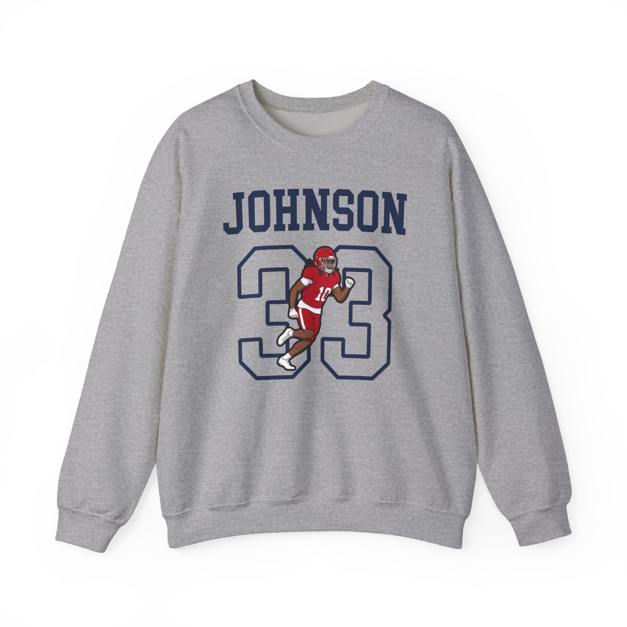 Crewneck Sweatshirt — character_shirsey in Grey