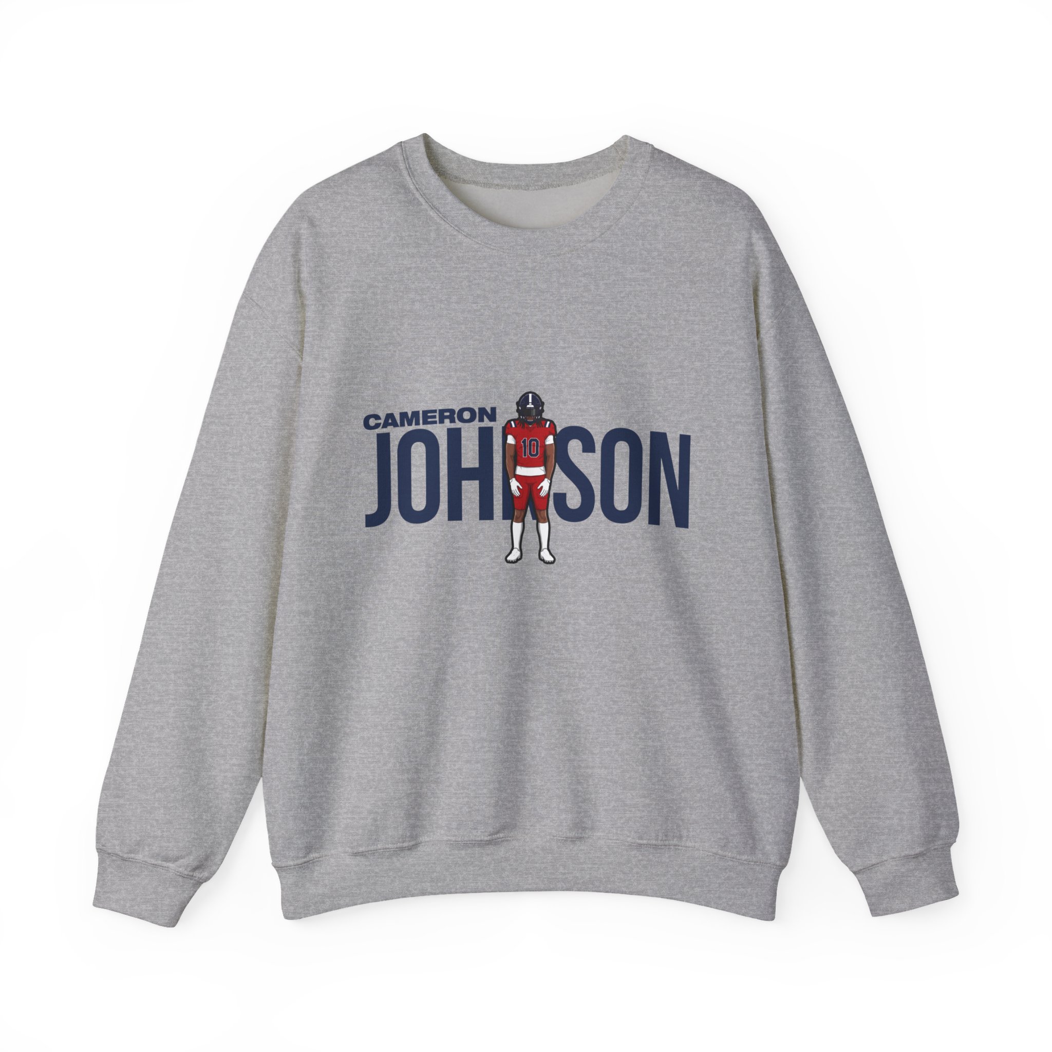 Crewneck Sweatshirt — character_player_name in Grey