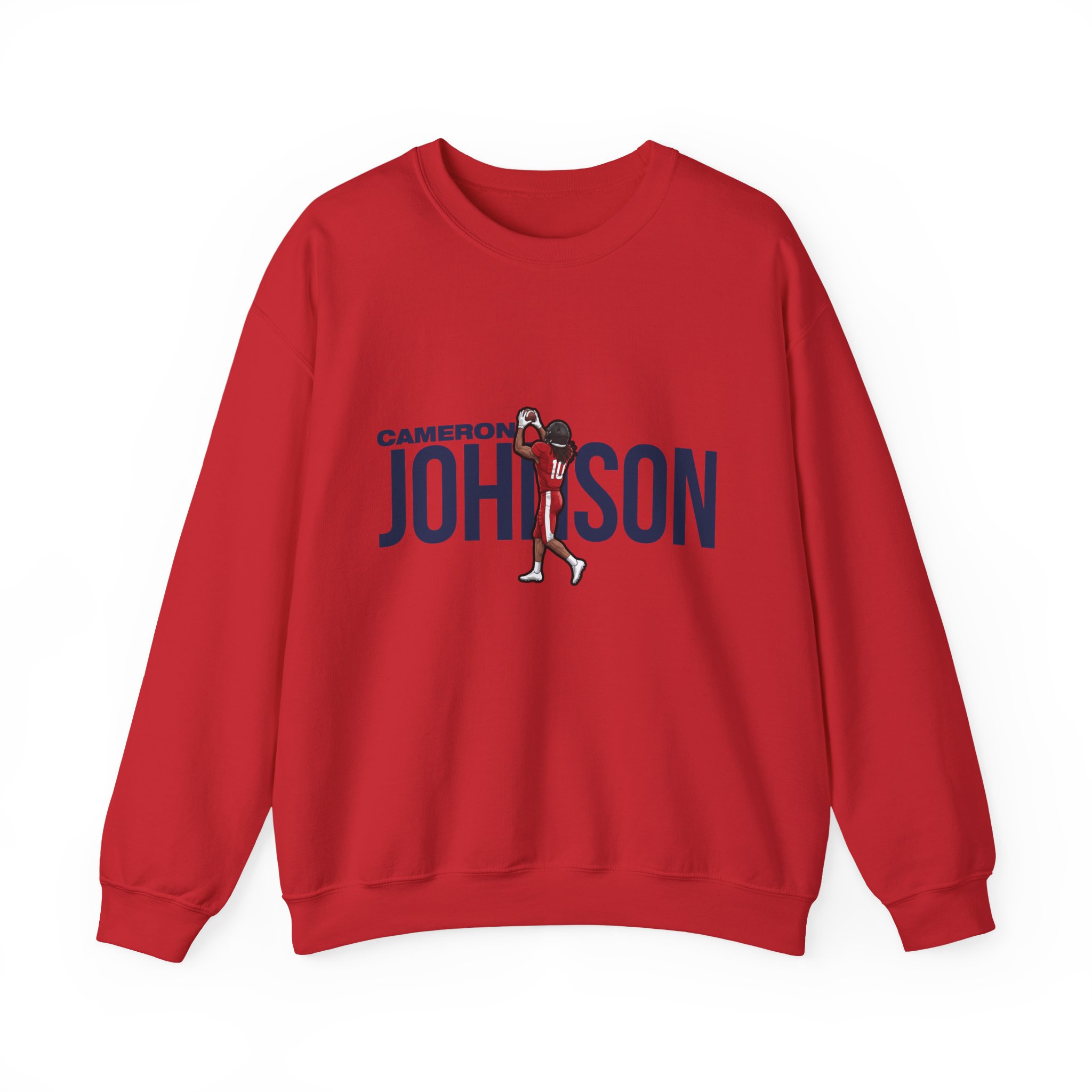 Crewneck Sweatshirt — character_player_name in Red