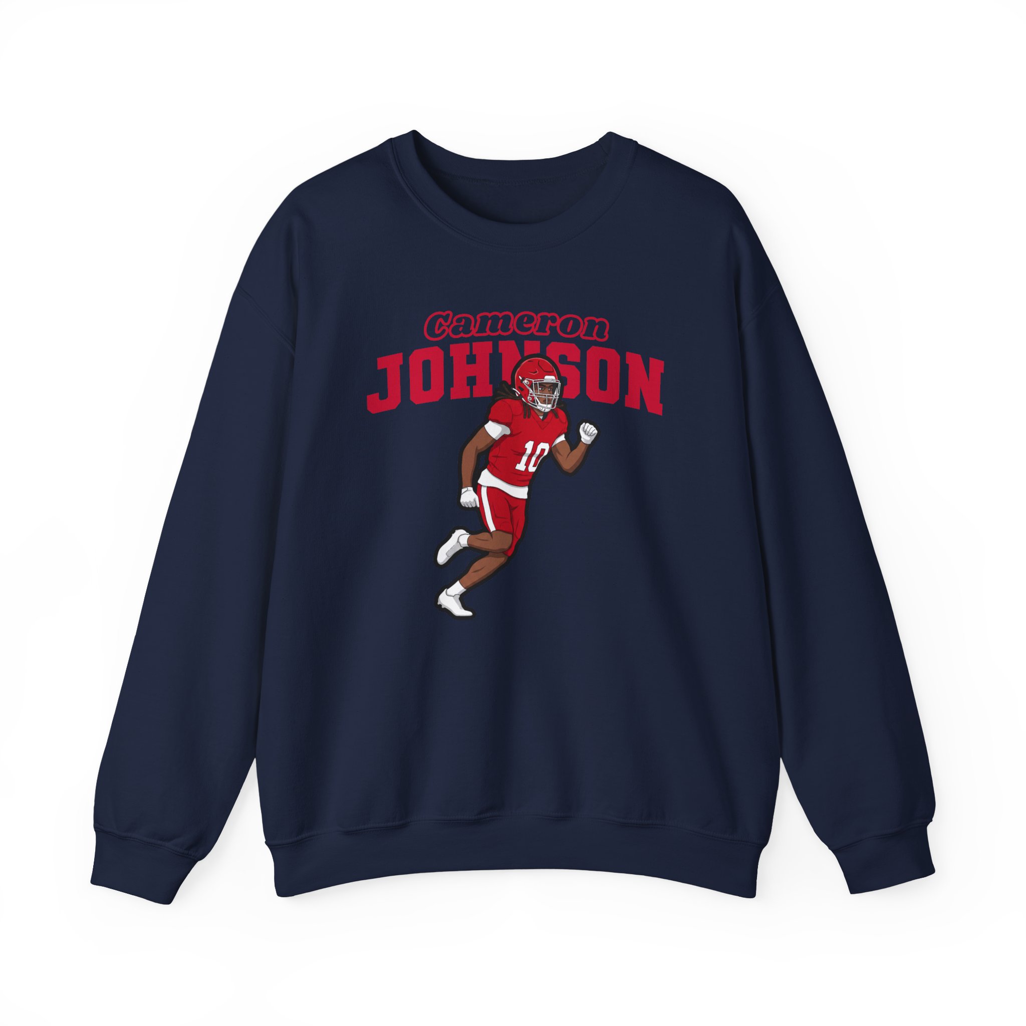 Crewneck Sweatshirt — character_name_arch in Navy