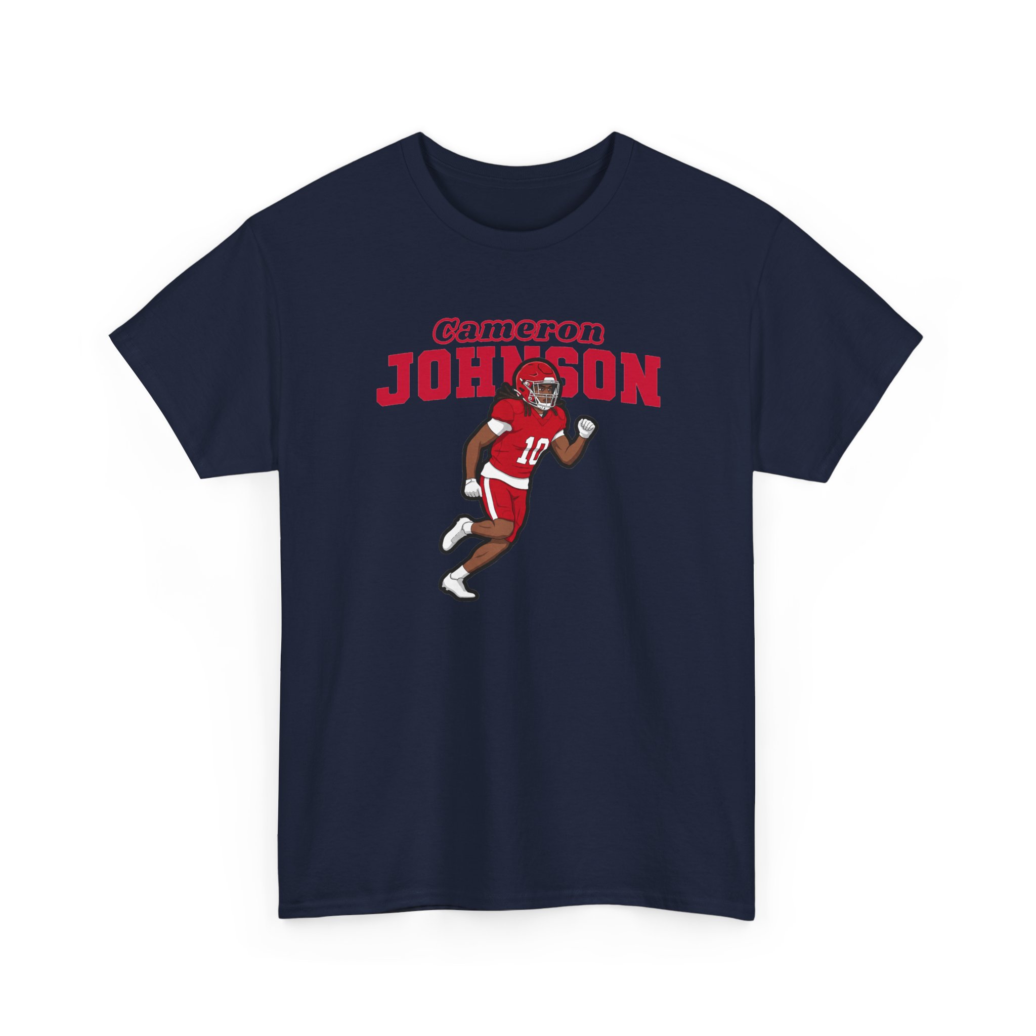 Tee — character_name_arch in Navy