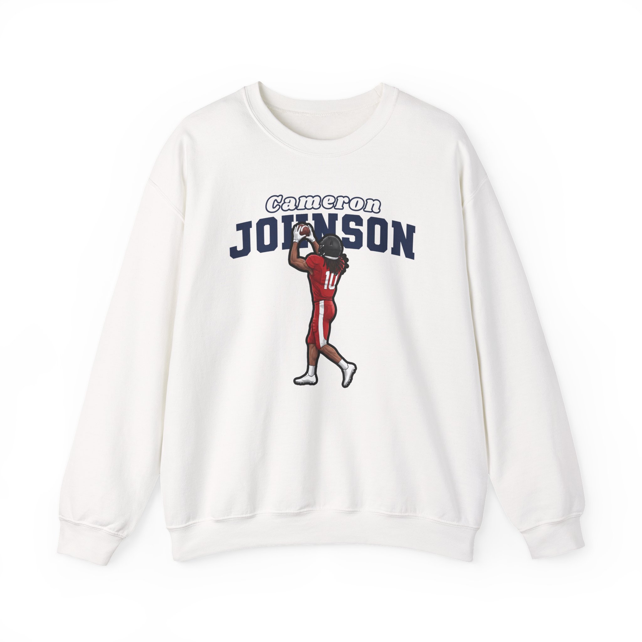 Crewneck Sweatshirt — character_name_arch in White
