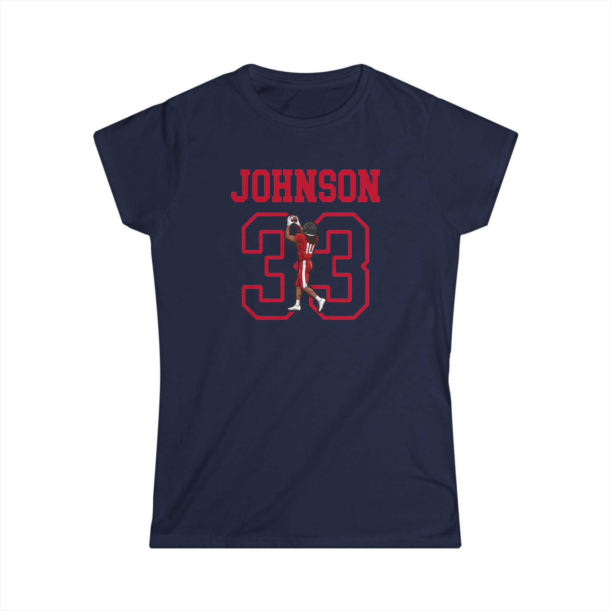 Women's Softstyle Tee — character_shirsey in Navy