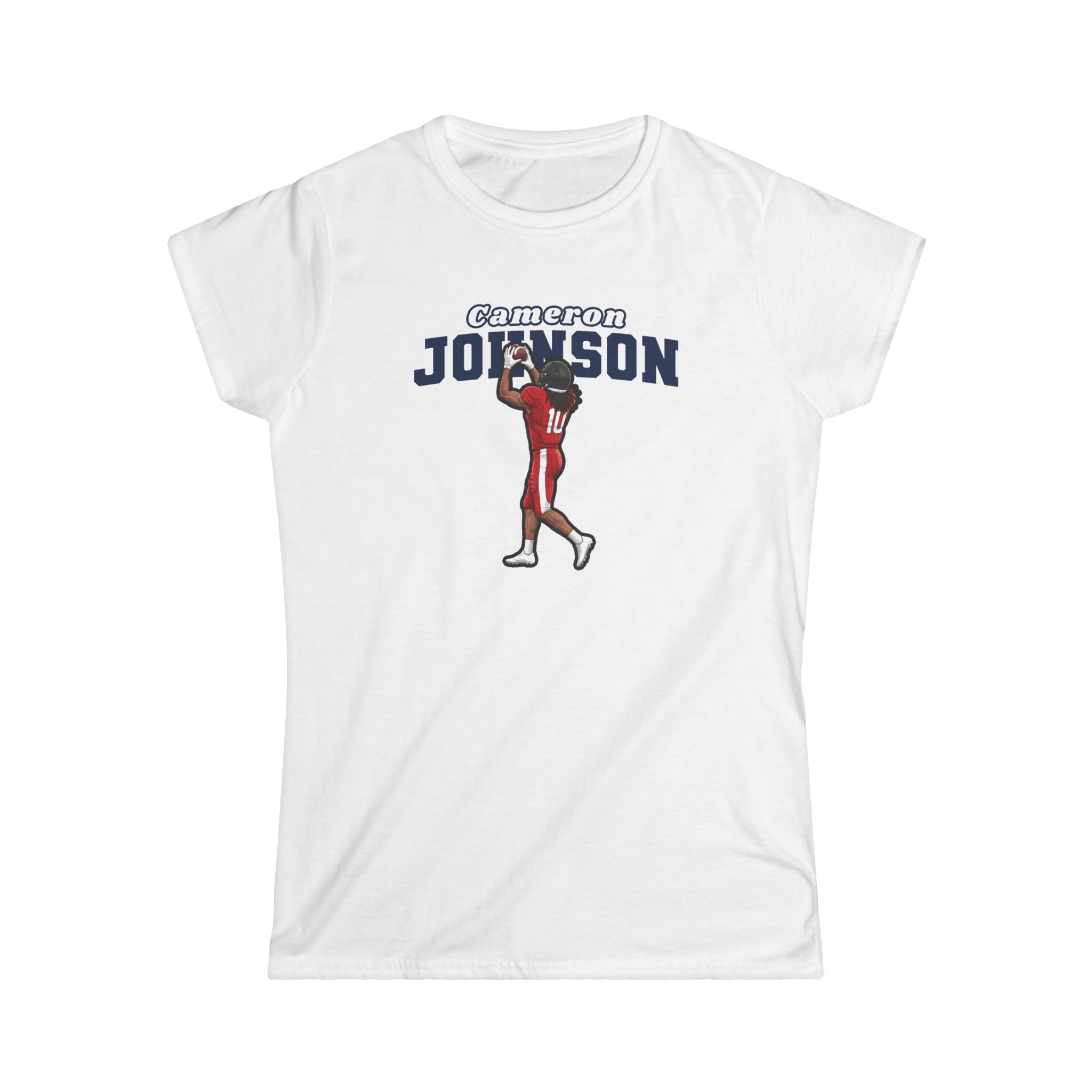 Women's Softstyle Tee — character_name_arch in White
