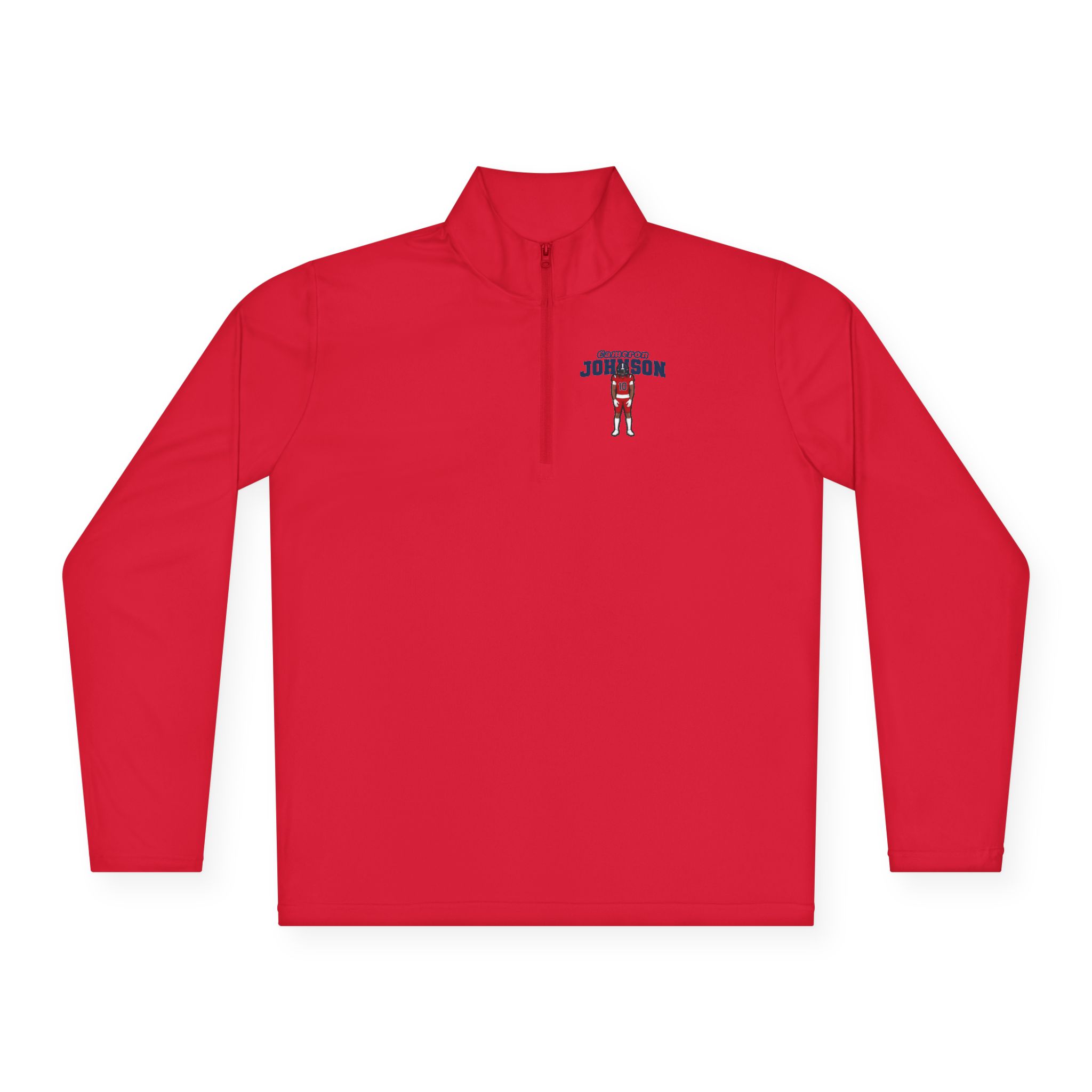 Q-Zip Pullover — character_name_arch in Red