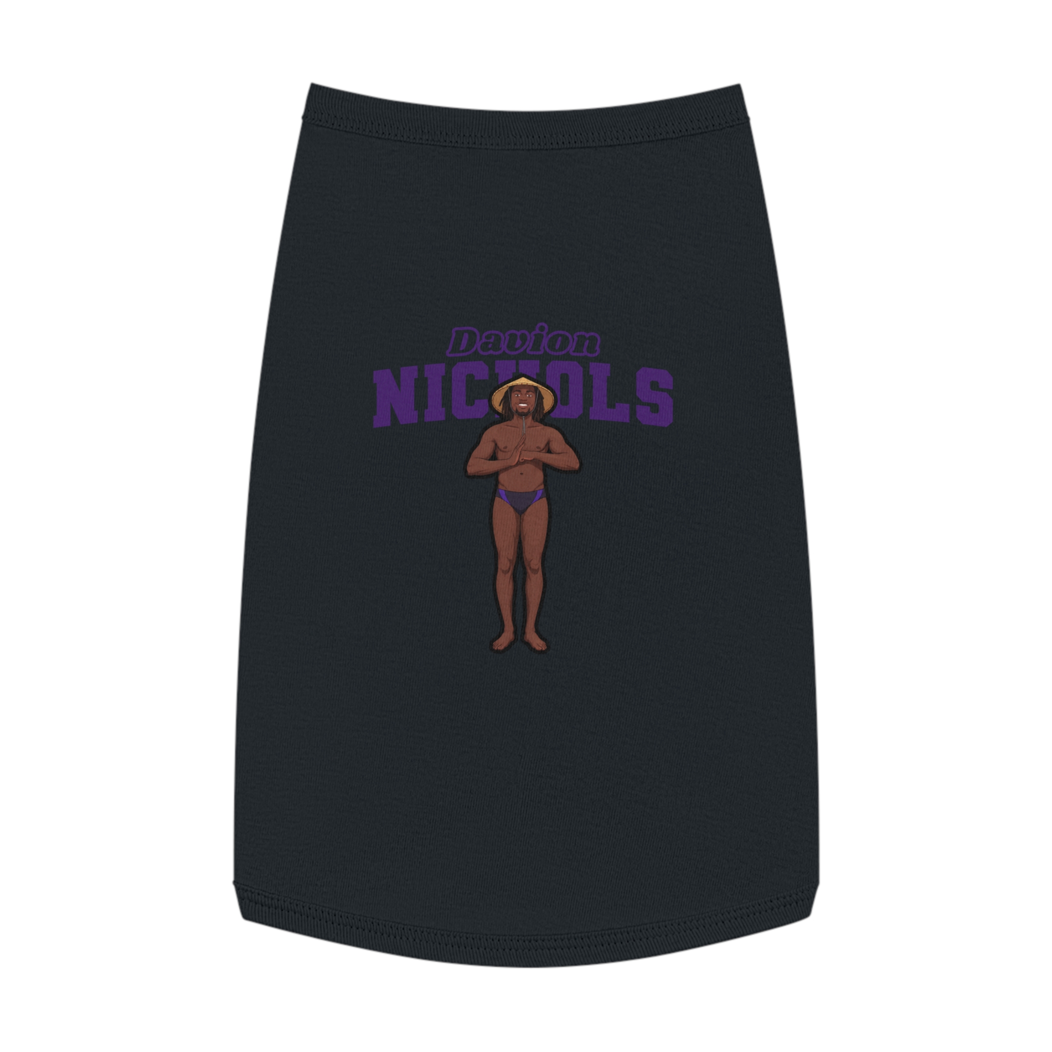 Pet Tank Top — character_name_arch in Black