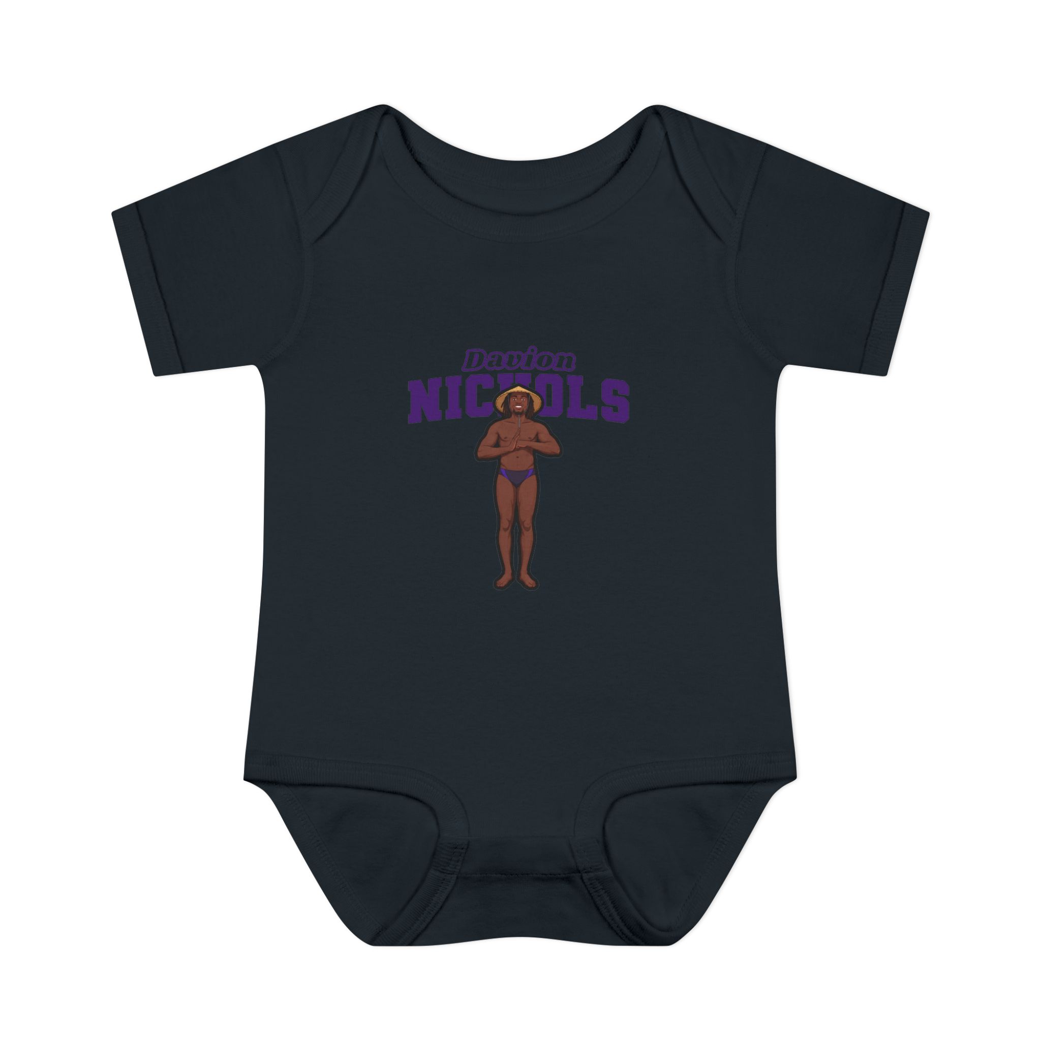 Baby Onesie — character_name_arch in Black