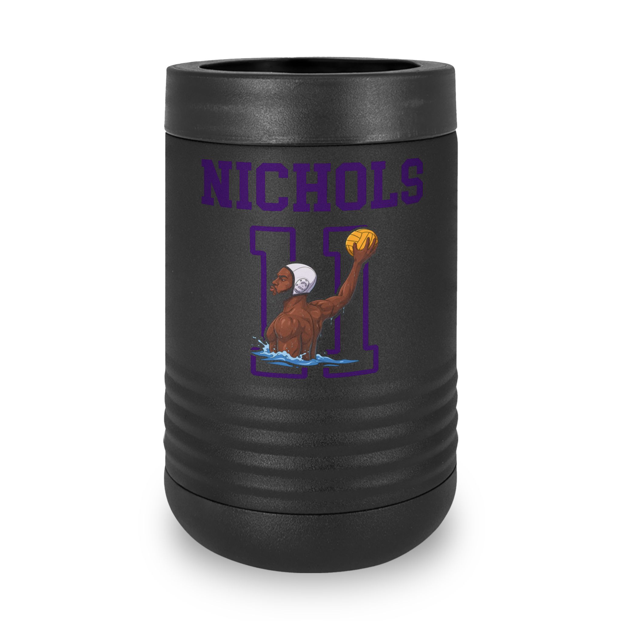 Stainless Can Cooler — character_shirsey in Black