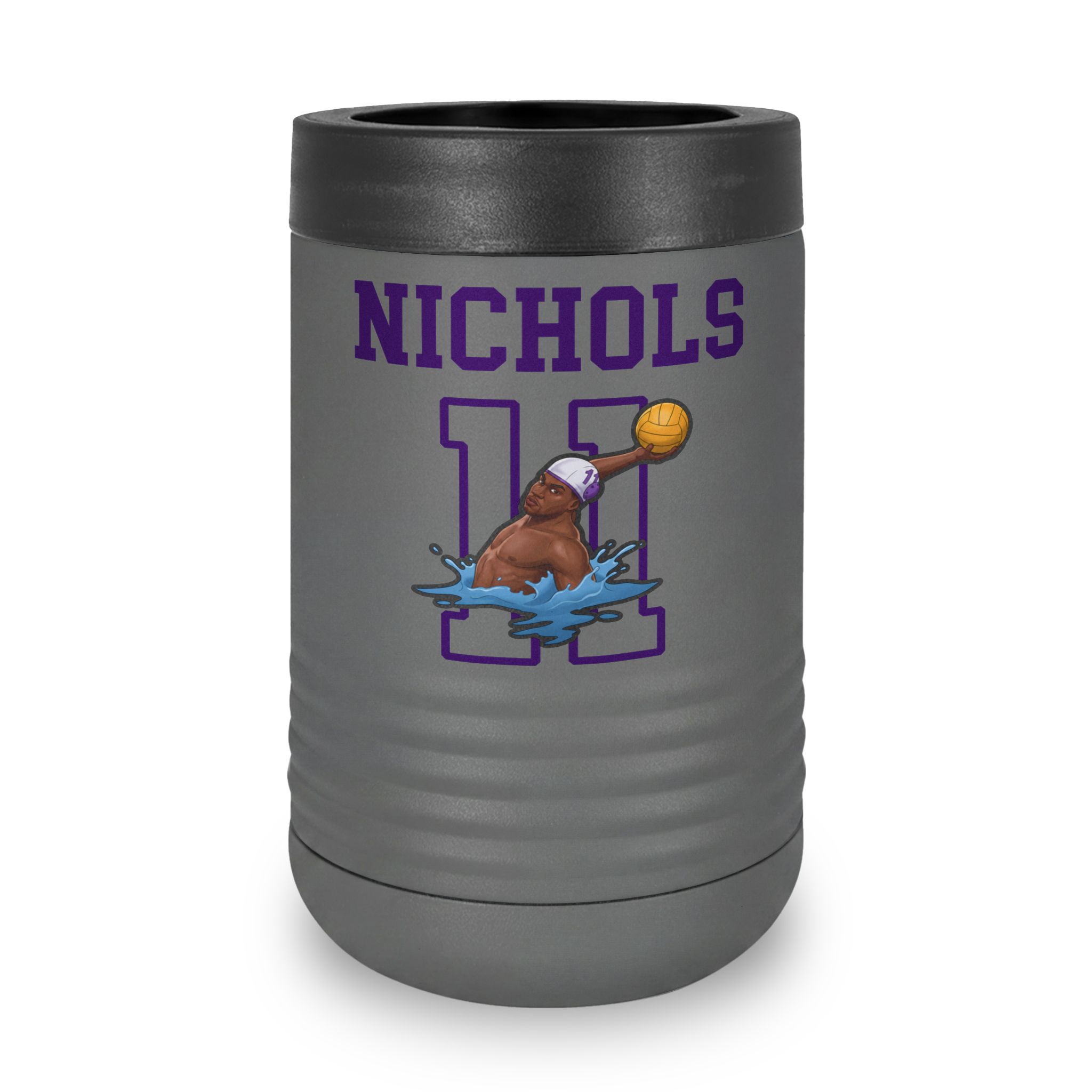 Stainless Can Cooler — character_shirsey in Grey