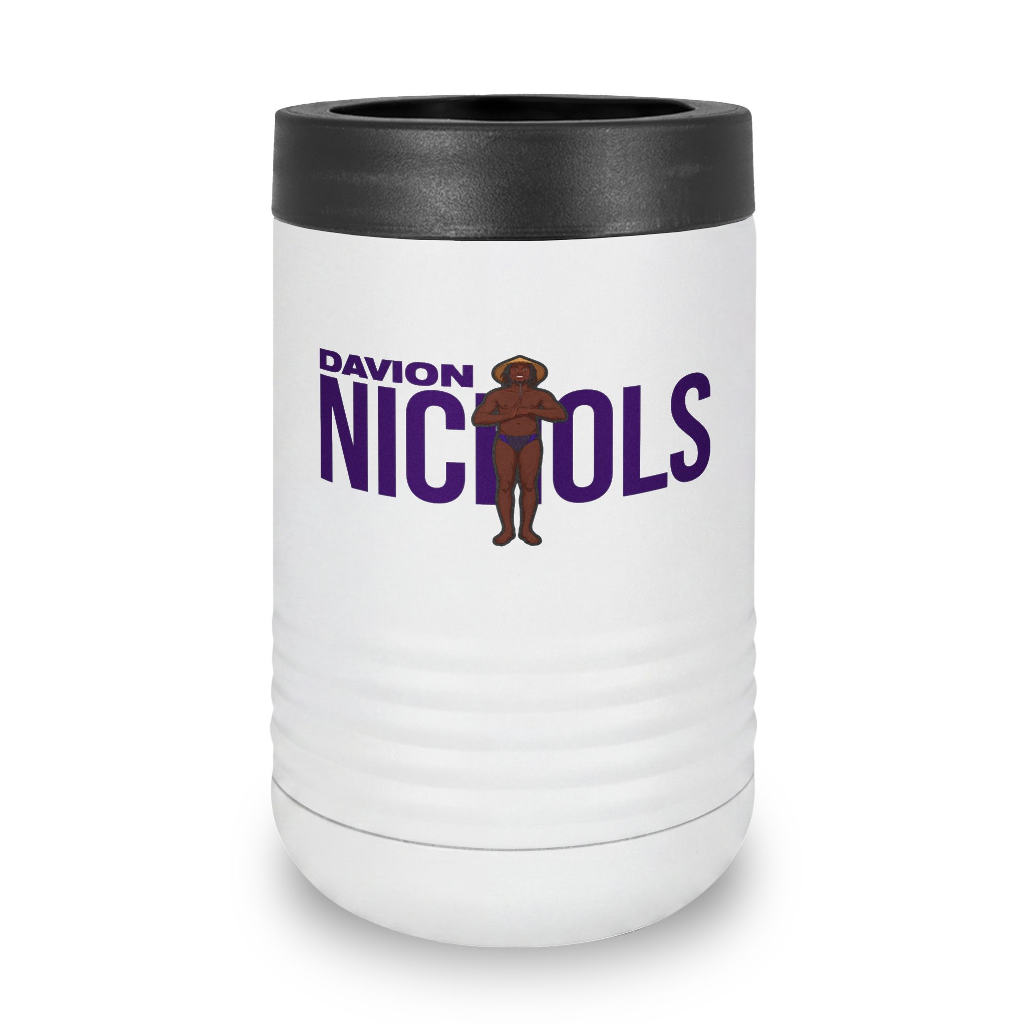 Stainless Can Cooler — character_player_name in White