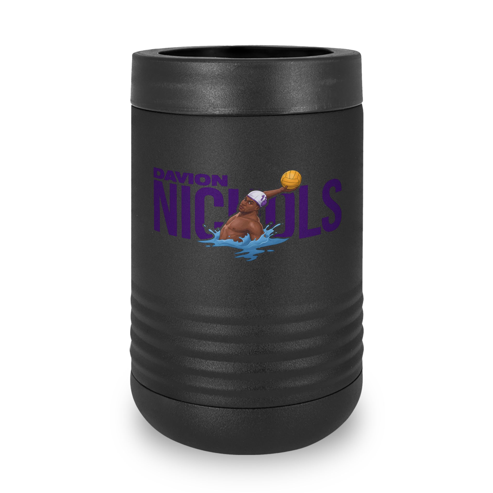 Stainless Can Cooler — character_player_name in Black