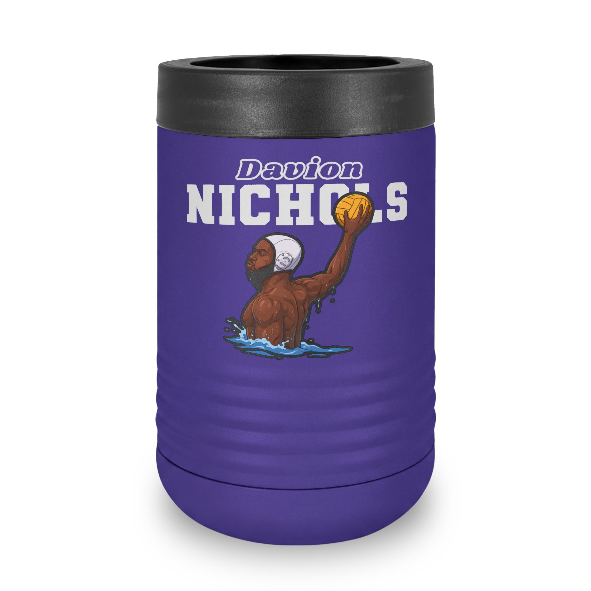 Stainless Can Cooler — character_name_arch in Purple