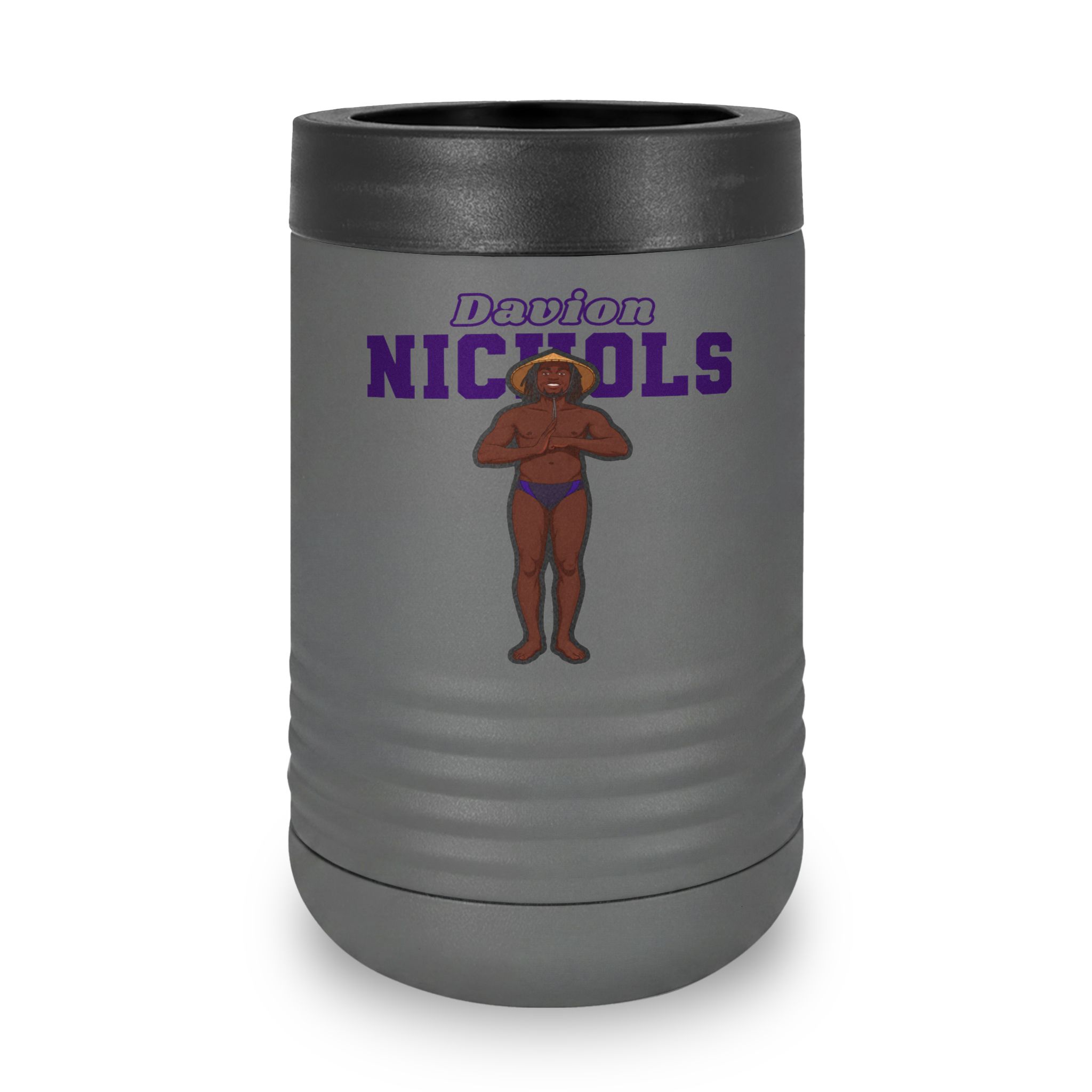 Stainless Can Cooler — character_name_arch in Grey