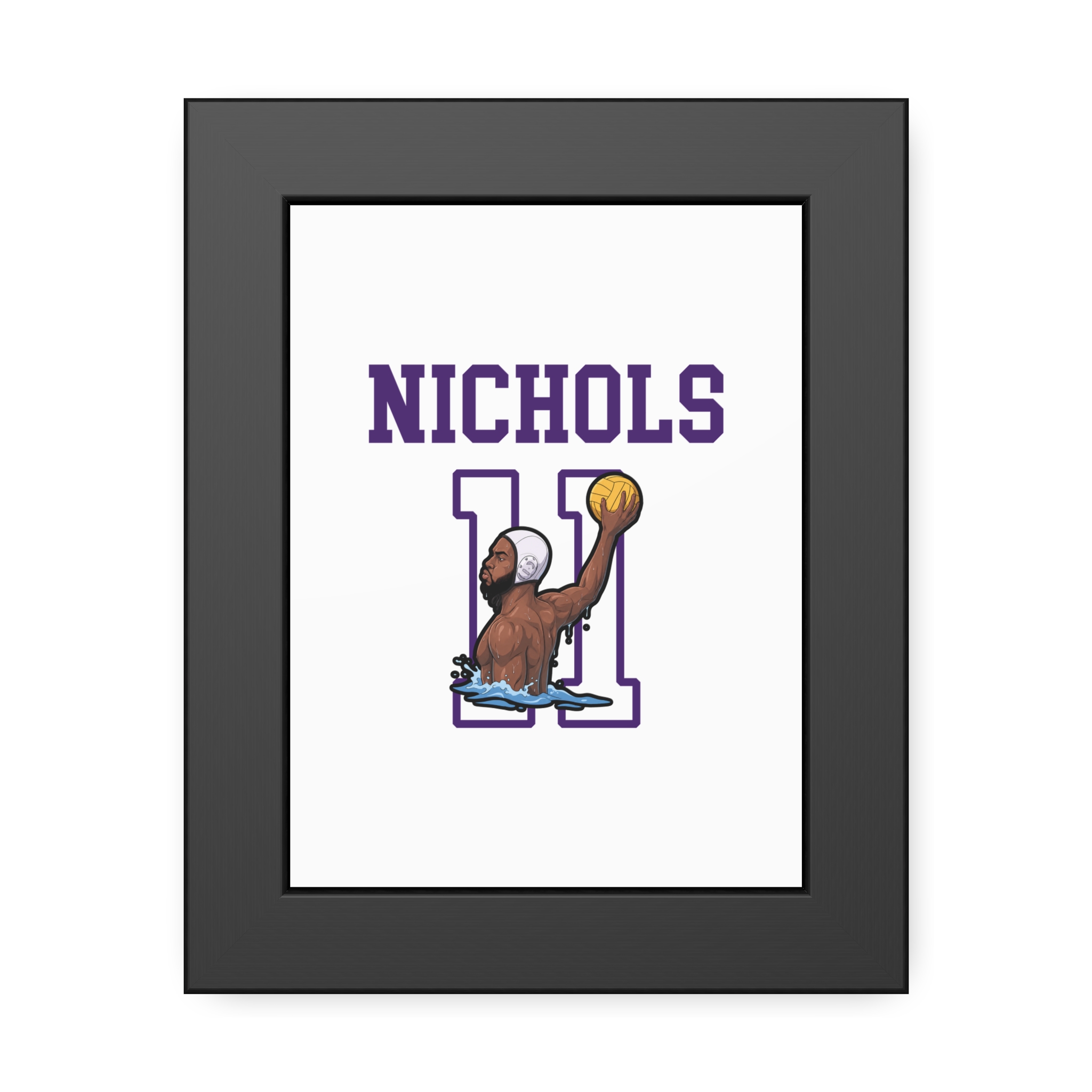 Framed Poster — character_shirsey in Black