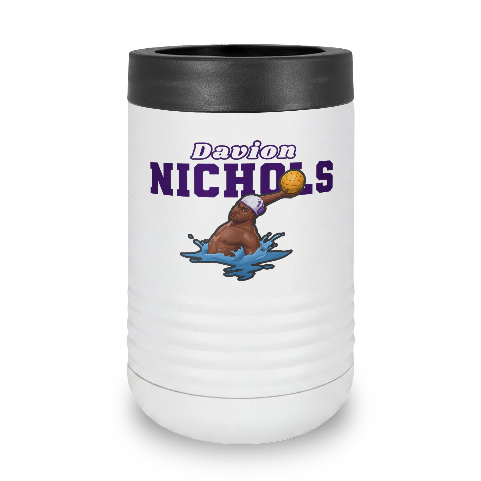 Stainless Can Cooler — character_name_arch in White