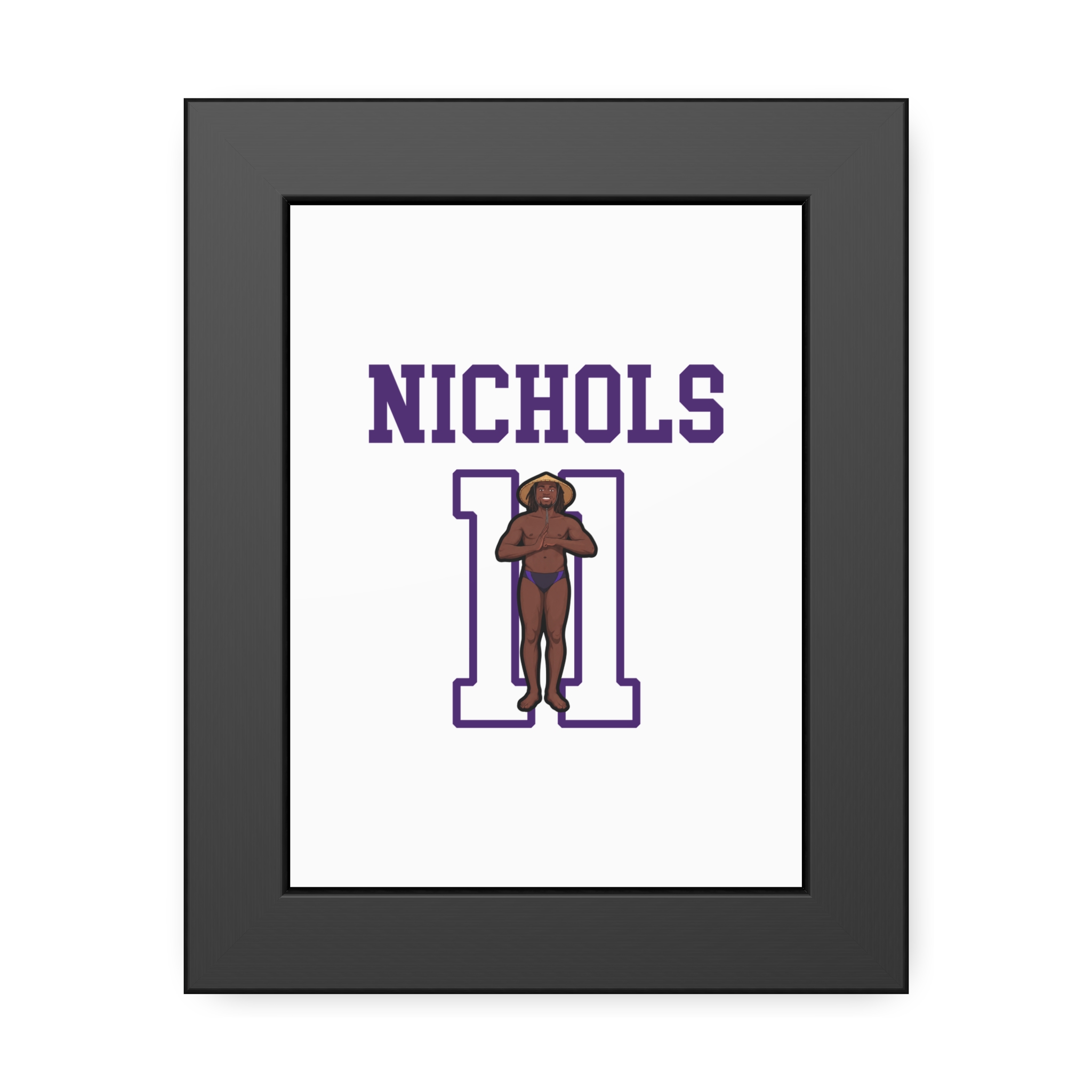Framed Poster — character_shirsey in Black