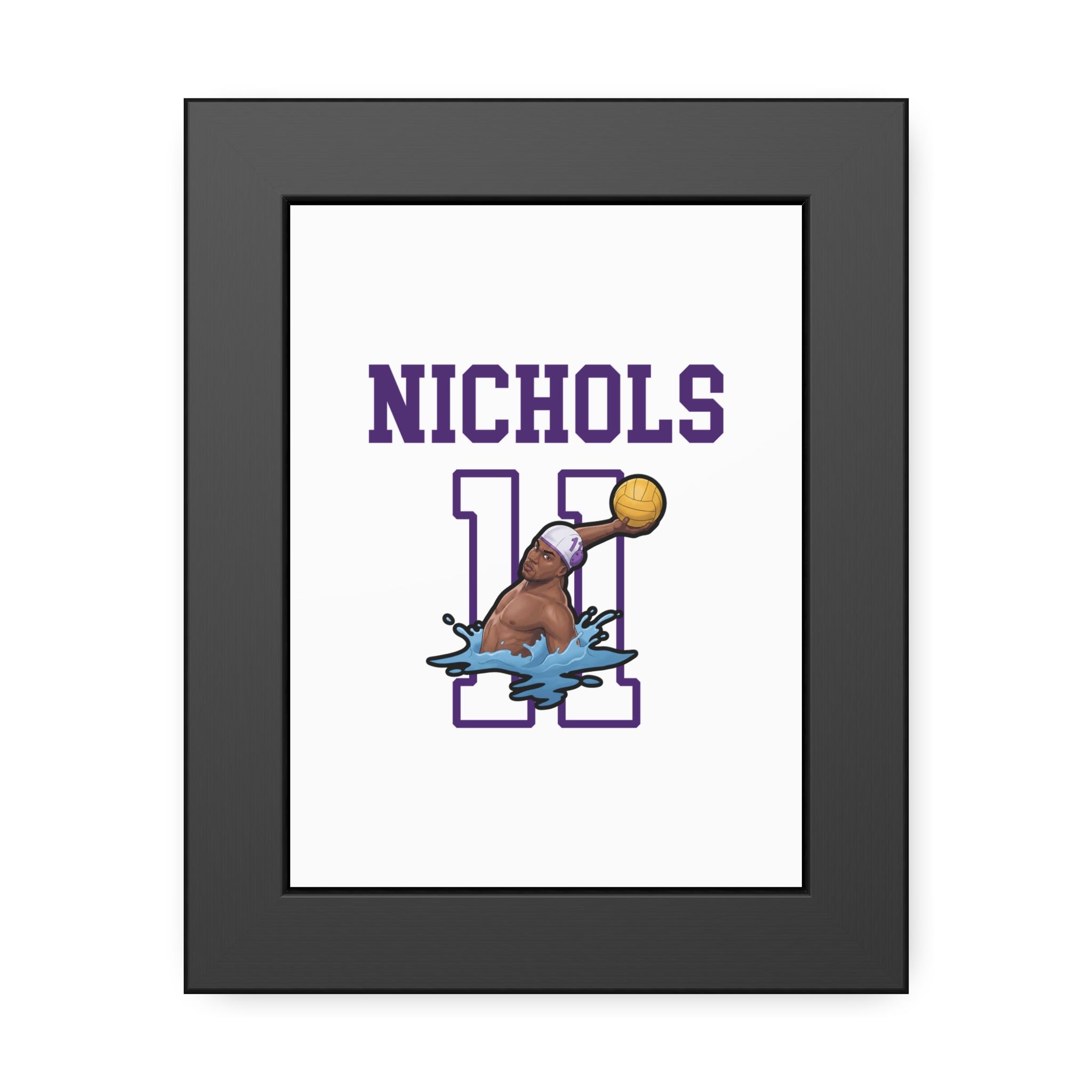 Framed Poster — character_shirsey in Black