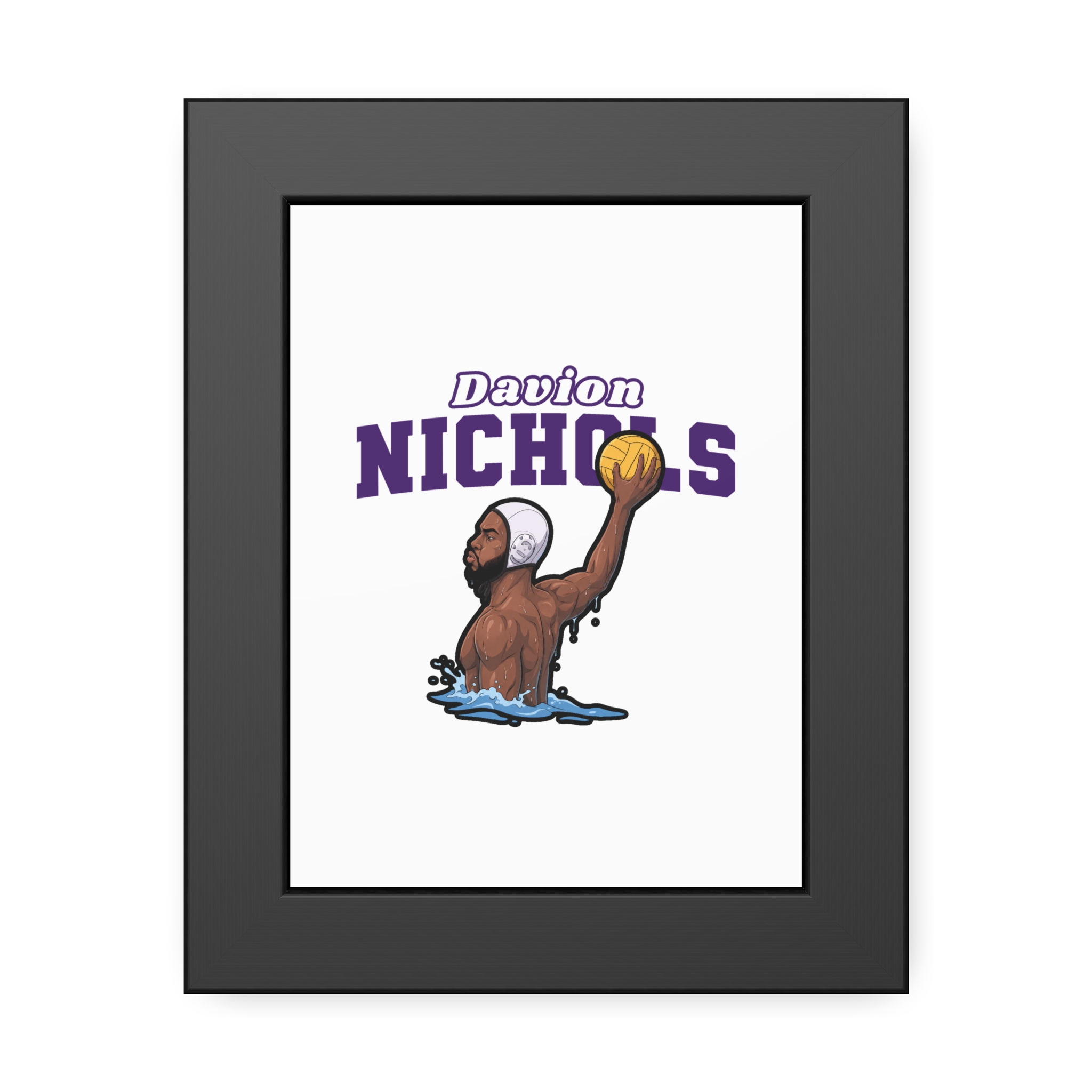 Framed Poster — character_name_arch in Black