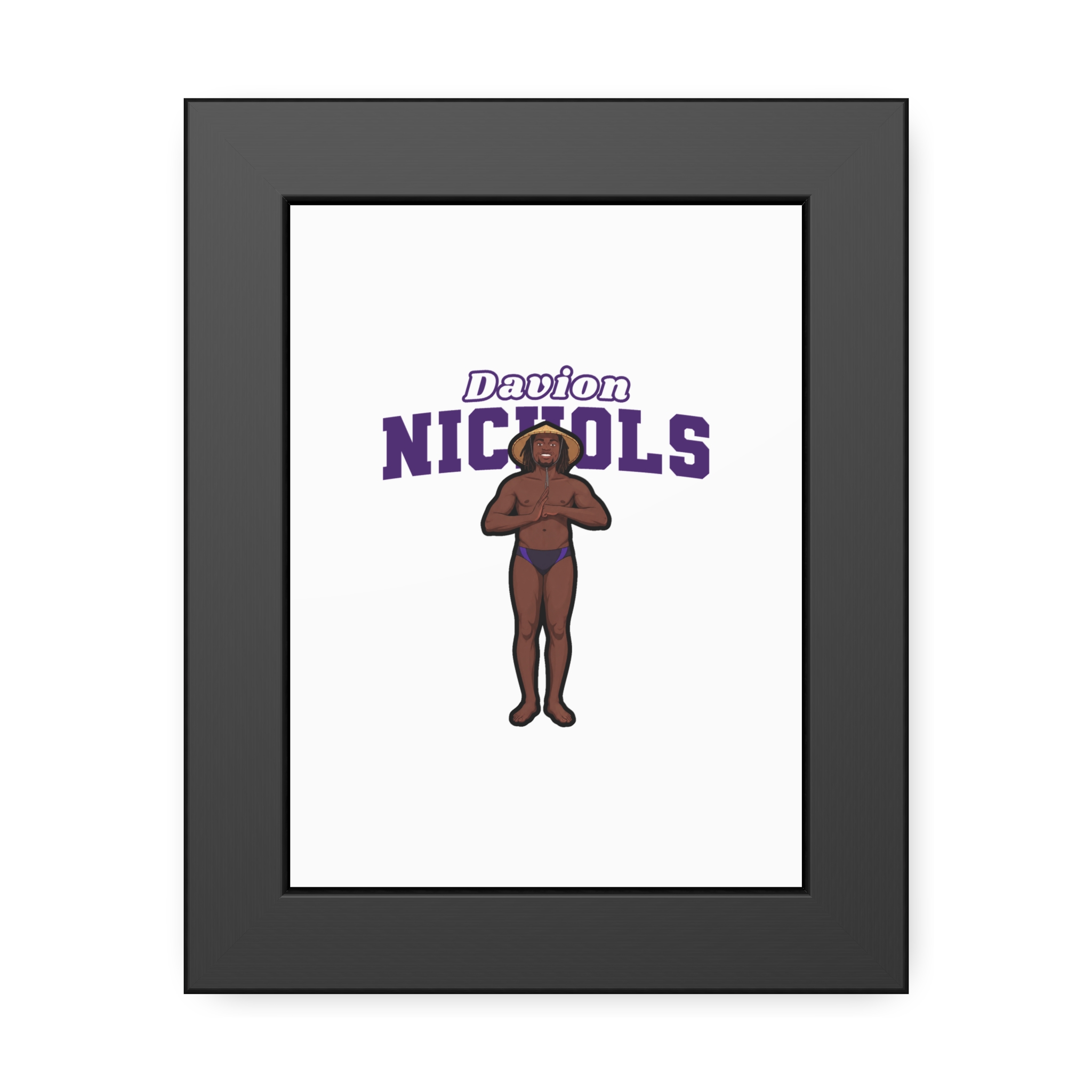 Framed Poster — character_name_arch in Black