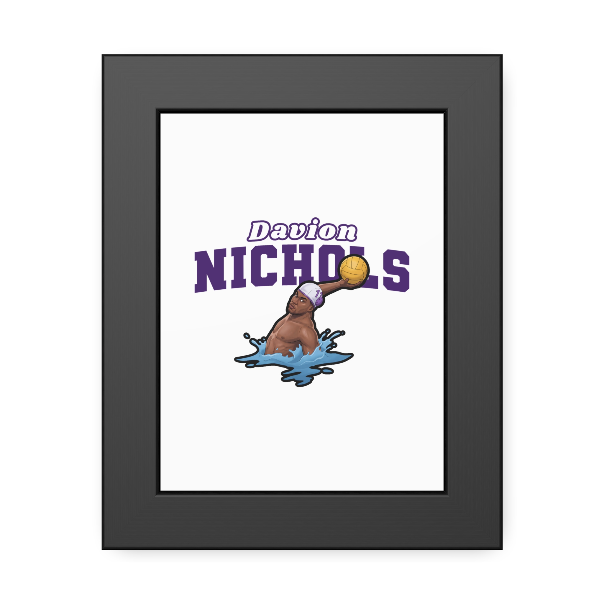 Framed Poster — character_name_arch in Black