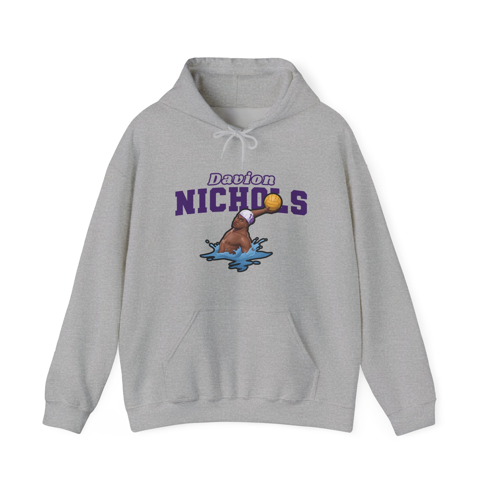 Hoodie — character_name_arch in Grey