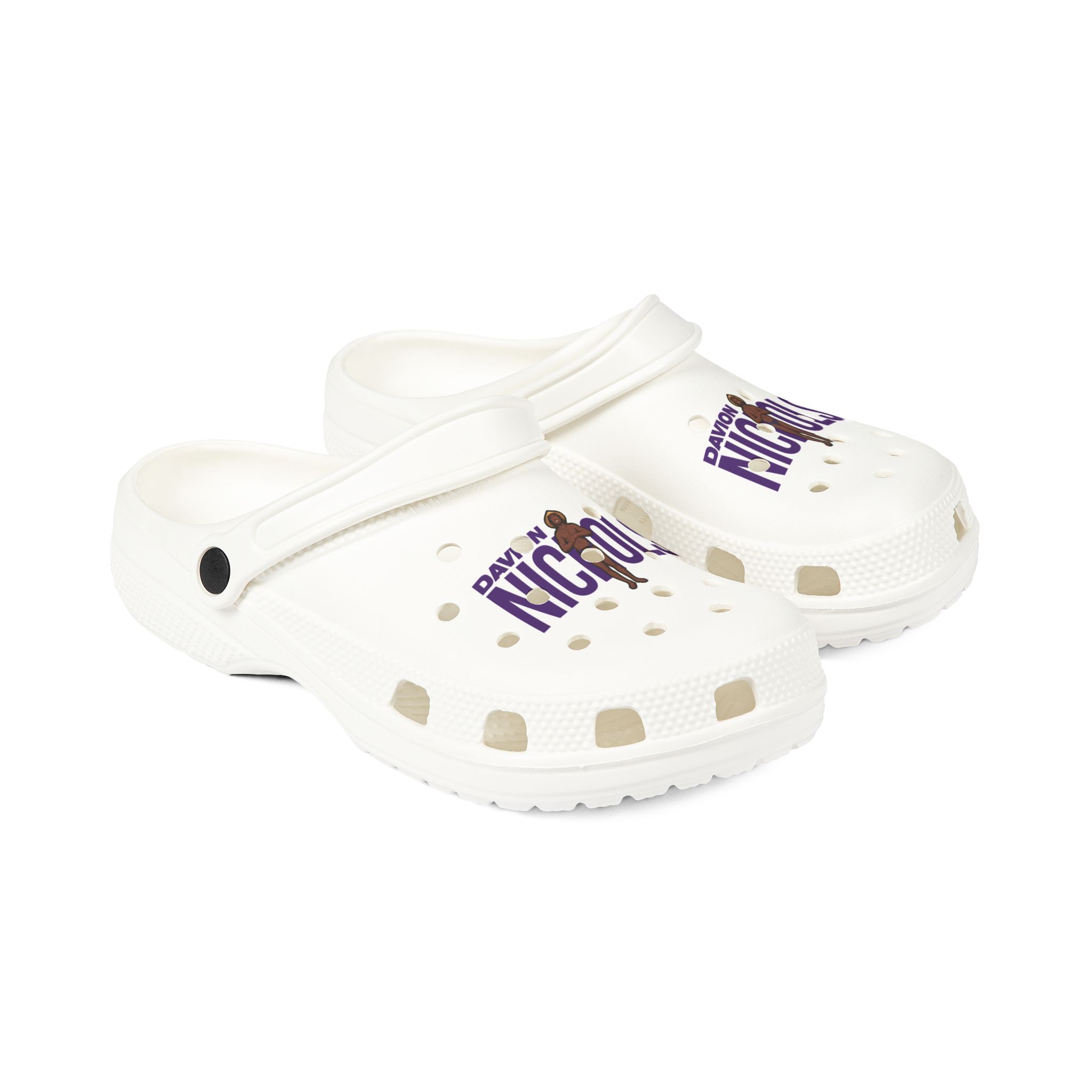 Rubber Clogs — character_player_name in White