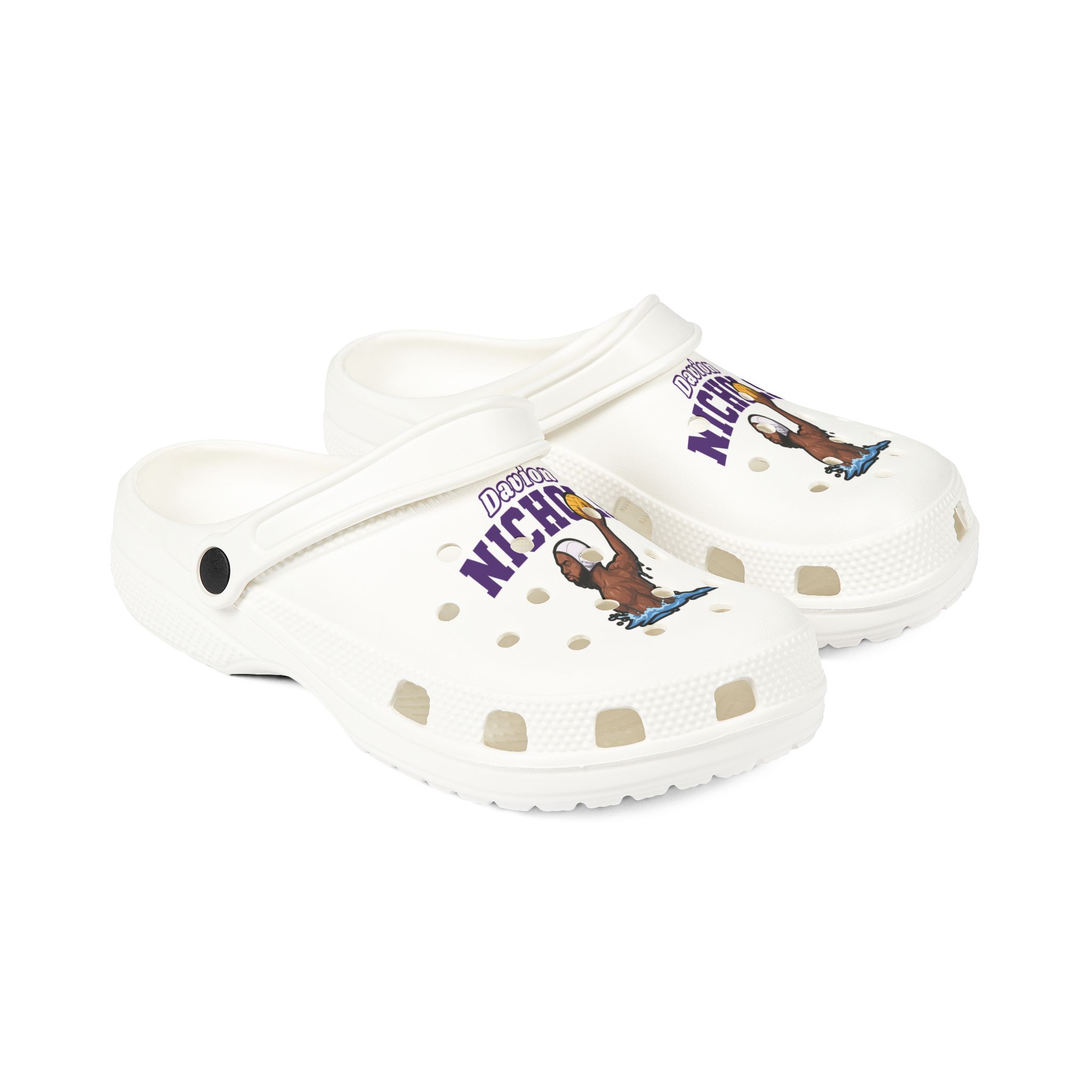 Rubber Clogs — character_name_arch in White
