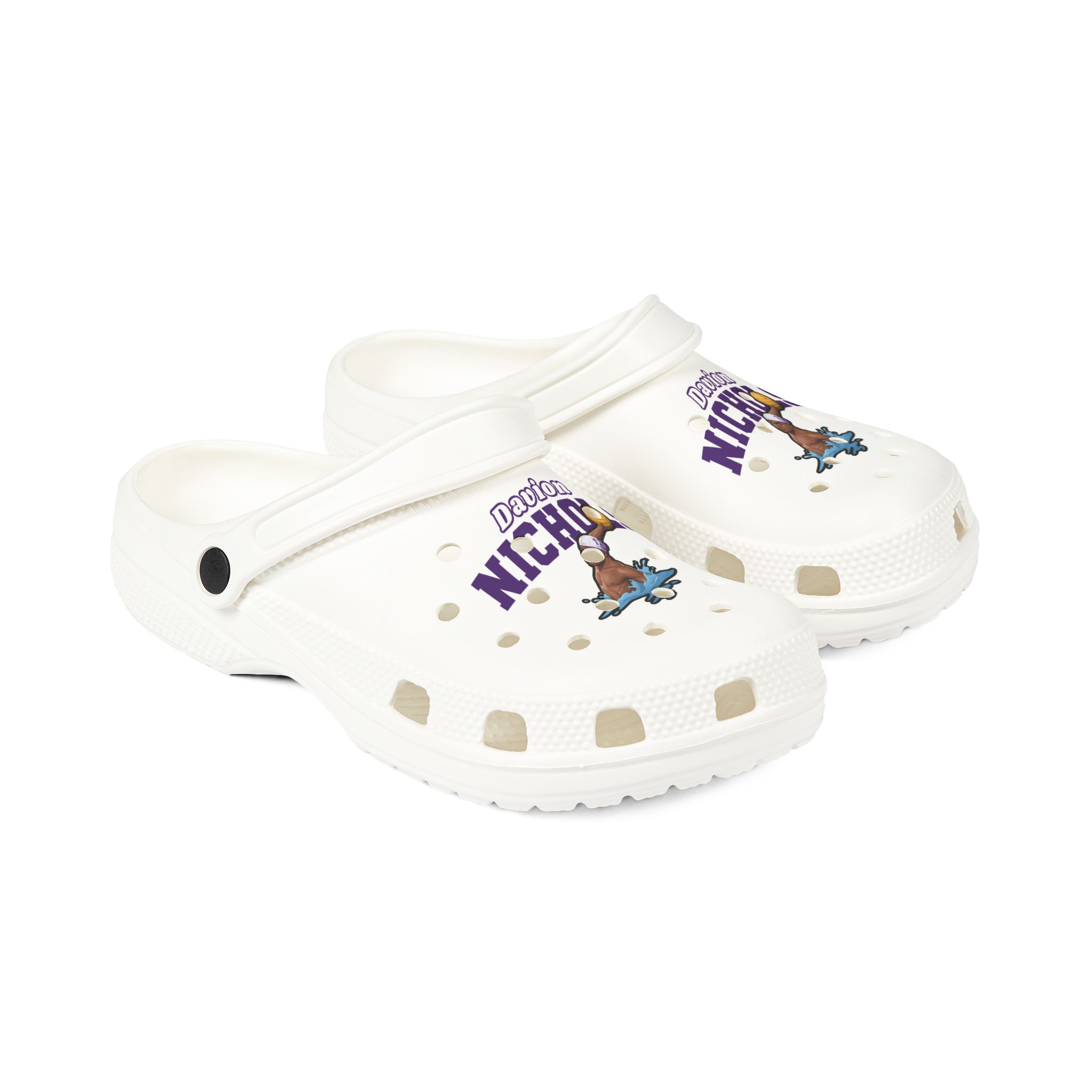 Rubber Clogs — character_name_arch in White