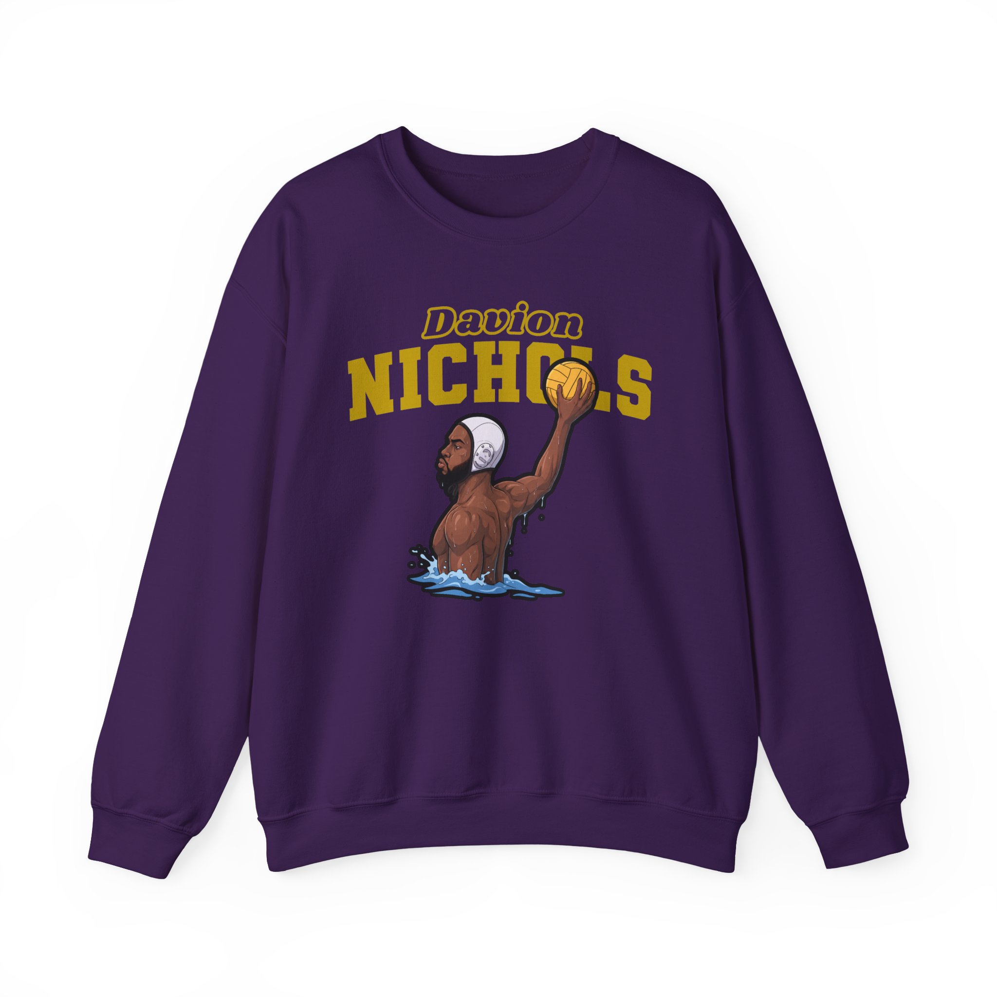 Crewneck Sweatshirt — character_name_arch in Purple