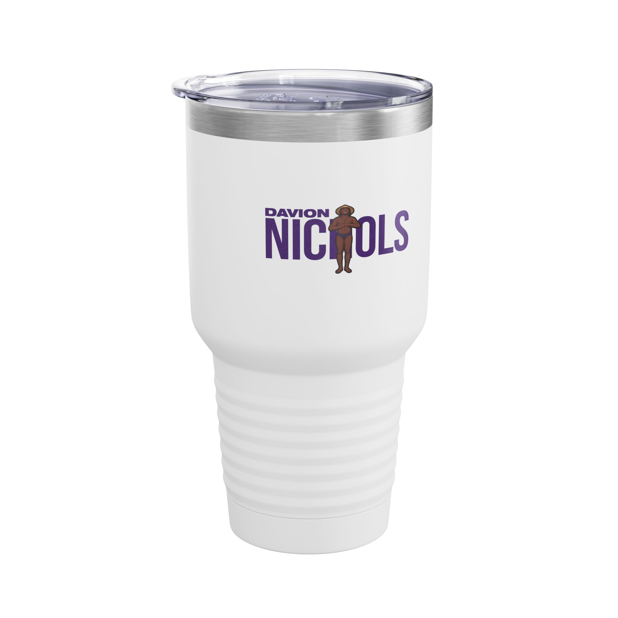 30oz Tumbler — character_player_name in White