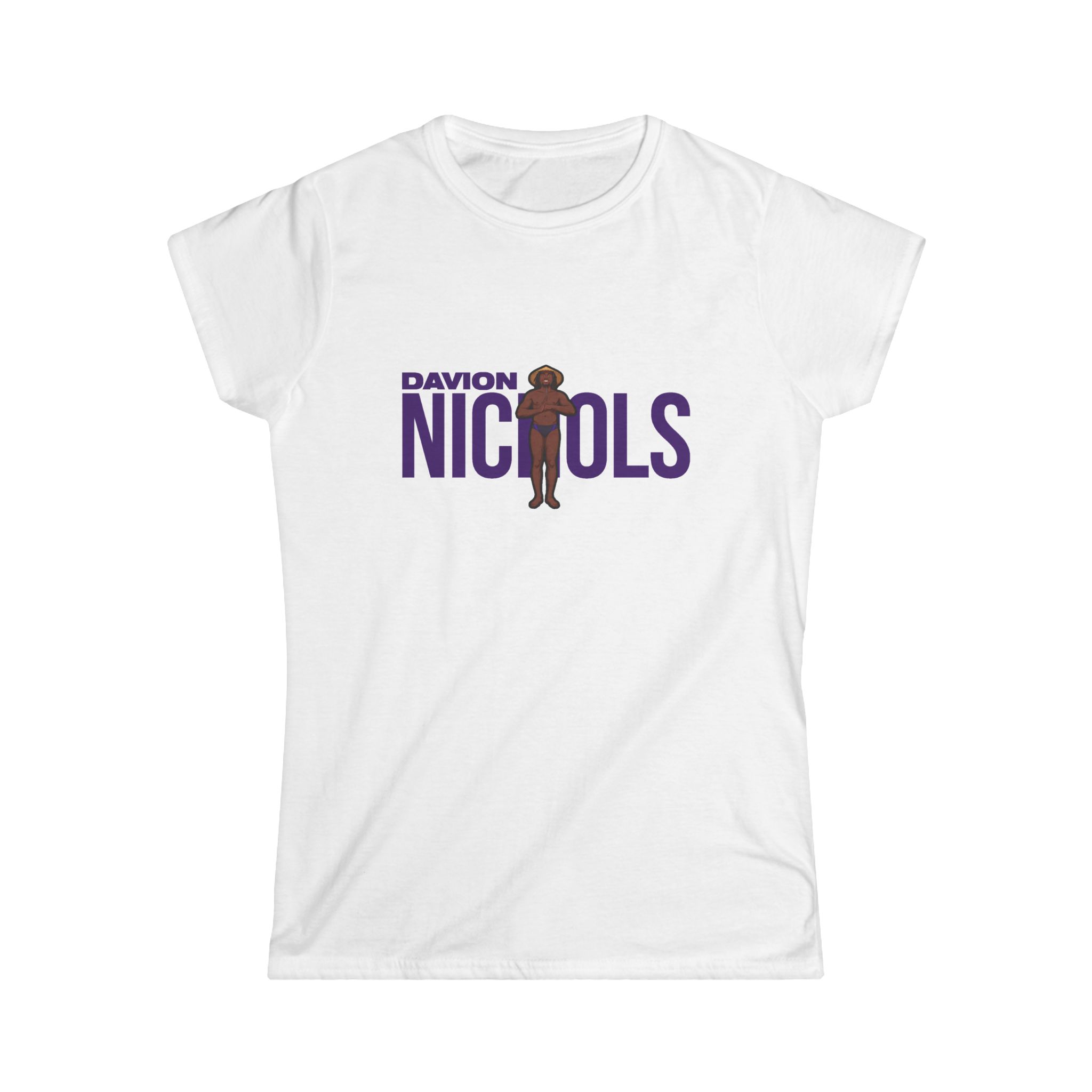 Women's Softstyle Tee — character_player_name in White
