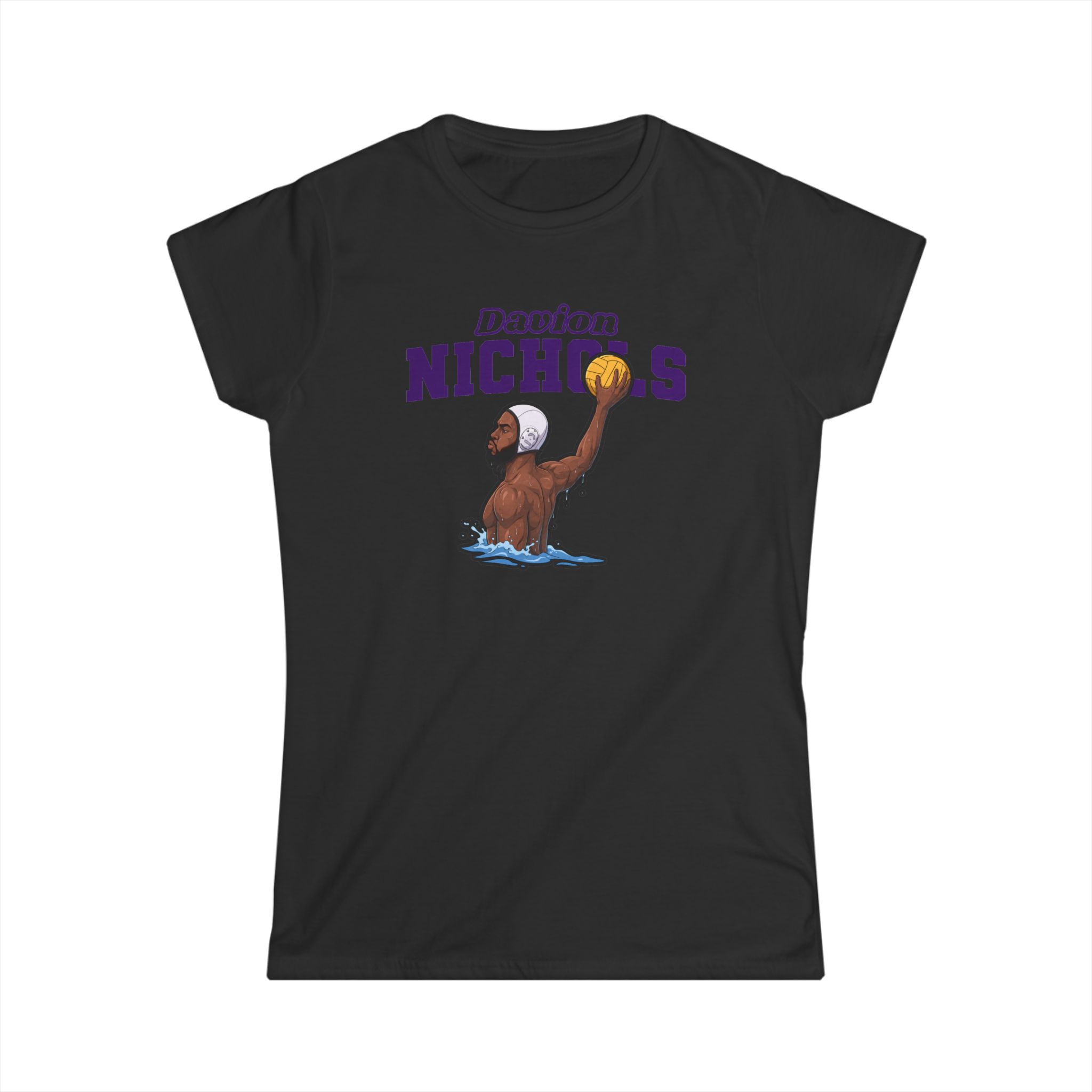 Women's Softstyle Tee — character_name_arch in Black