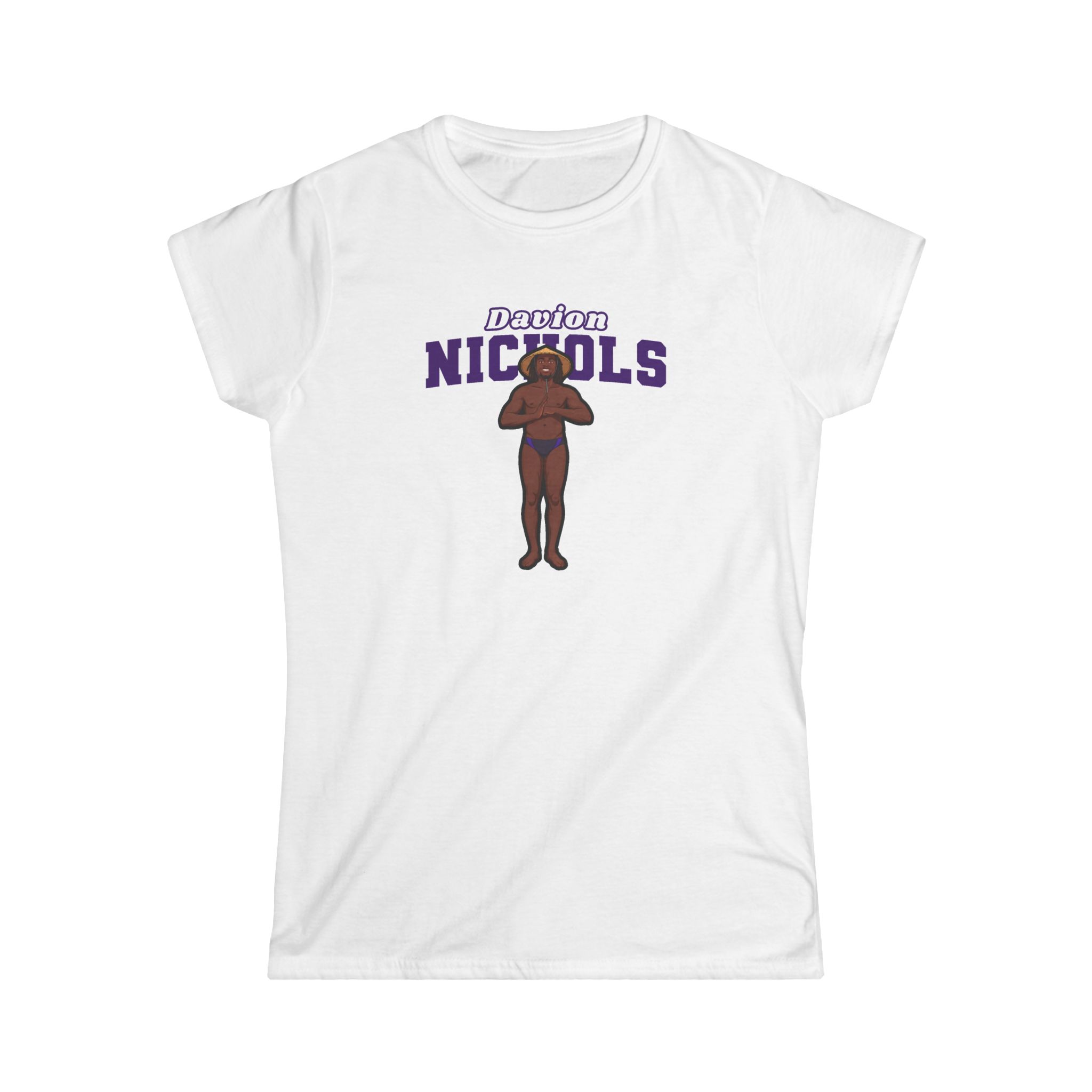 Women's Softstyle Tee — character_name_arch in White