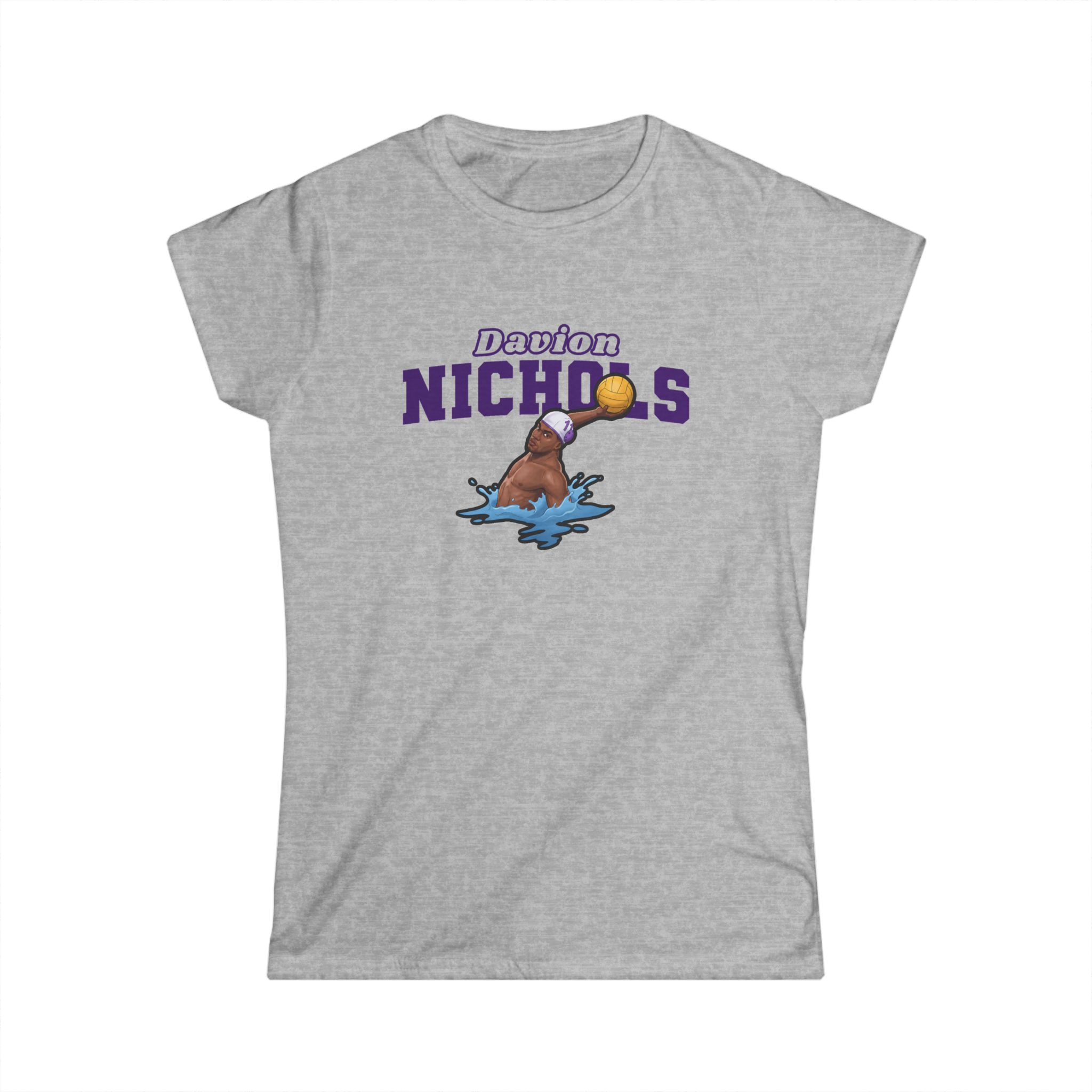 Women's Softstyle Tee — character_name_arch in Grey