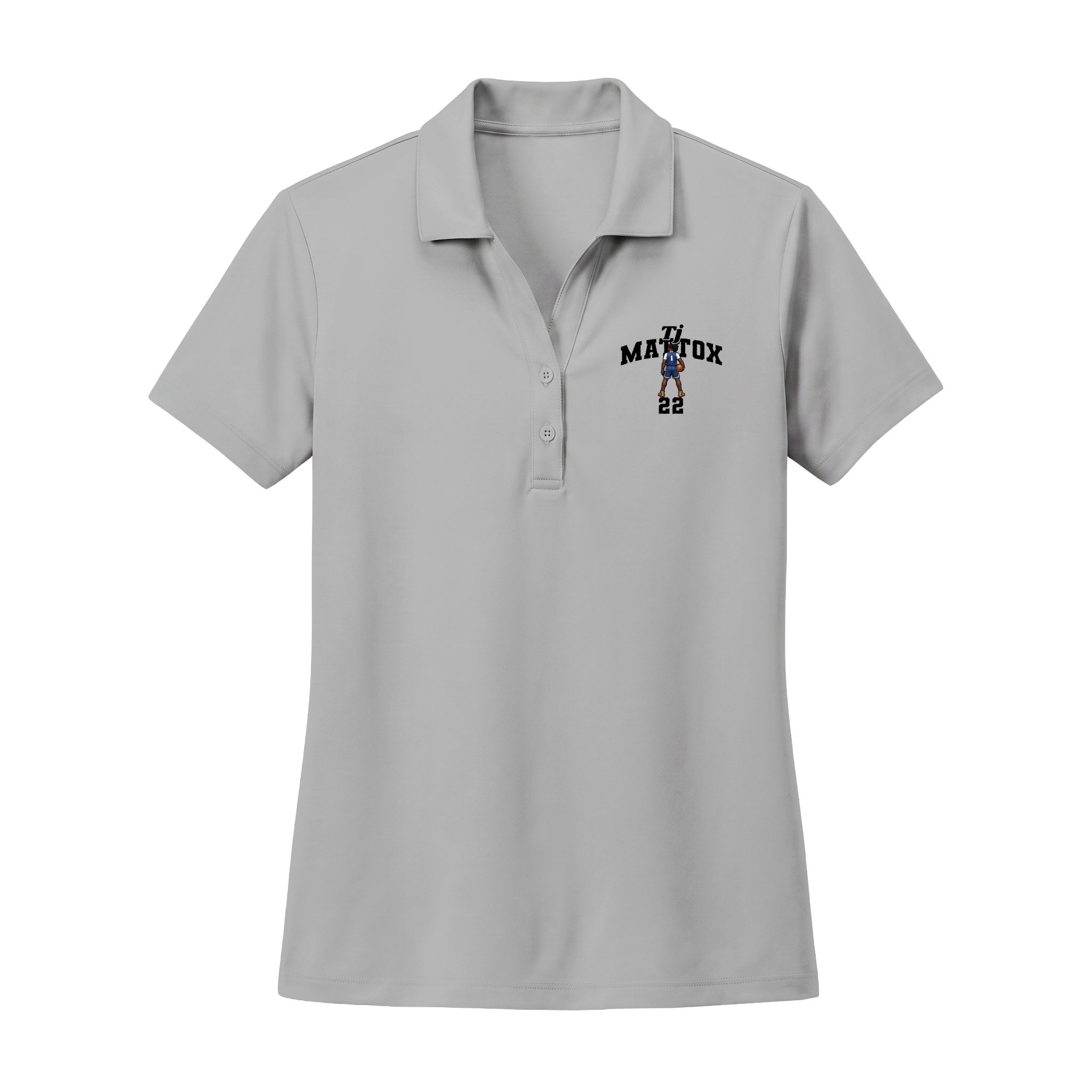 Women's Polo — character_signature_arch in Silver