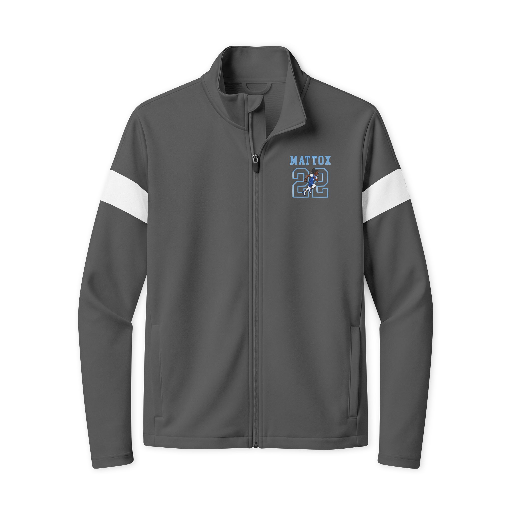 Travel Full-Zip Jacket — character_shirsey in Iron Grey/ White