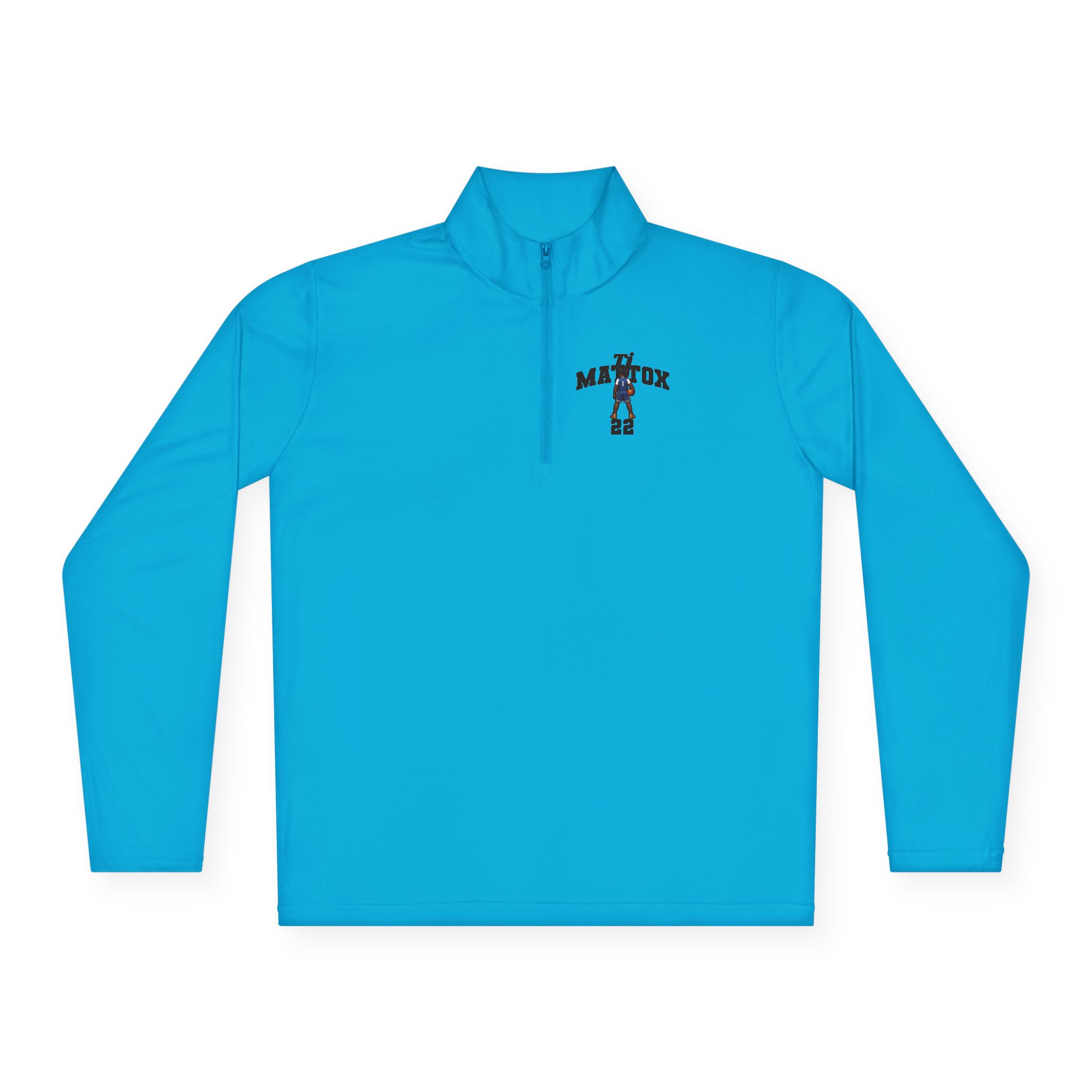 Q-Zip Pullover — character_signature_arch in Blue