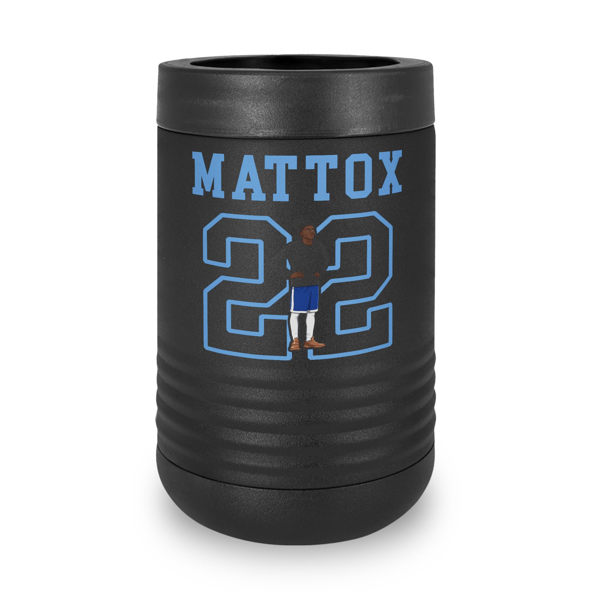 Stainless Can Cooler — character_shirsey in Black