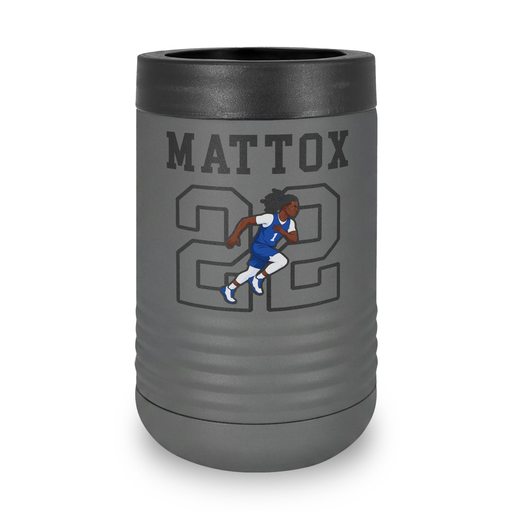 Stainless Can Cooler — character_shirsey in Grey