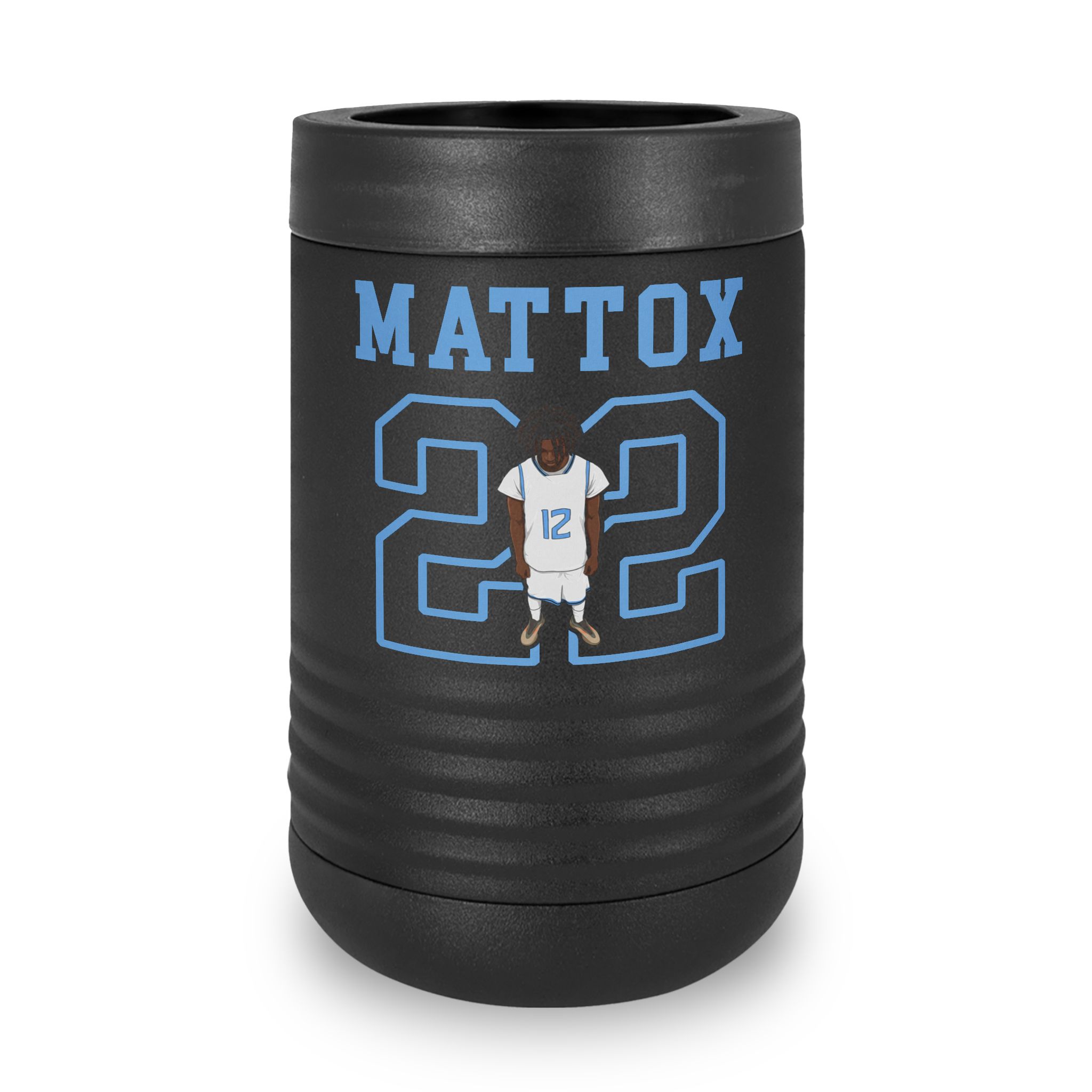 Stainless Can Cooler — character_shirsey in Black