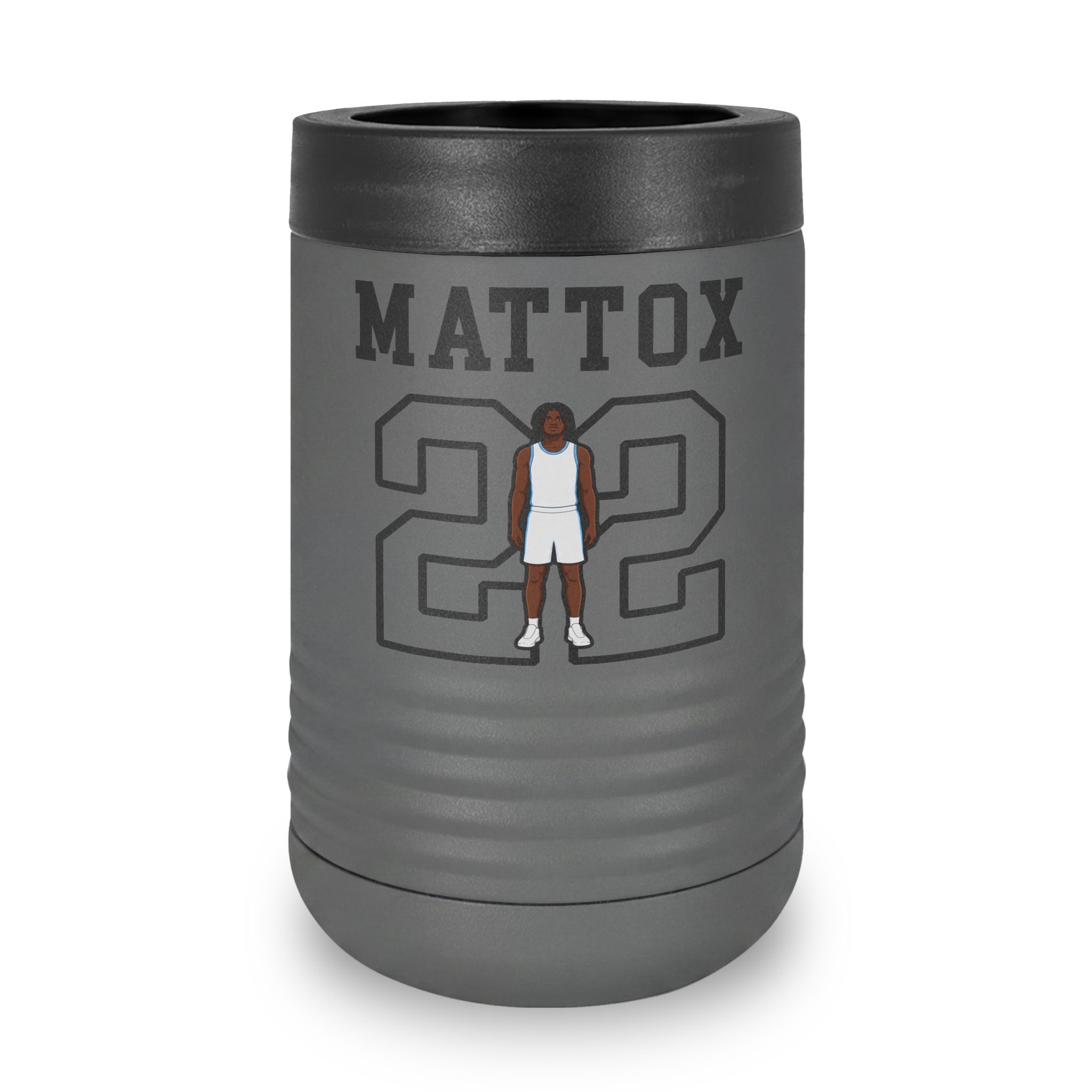 Stainless Can Cooler — character_shirsey in Grey